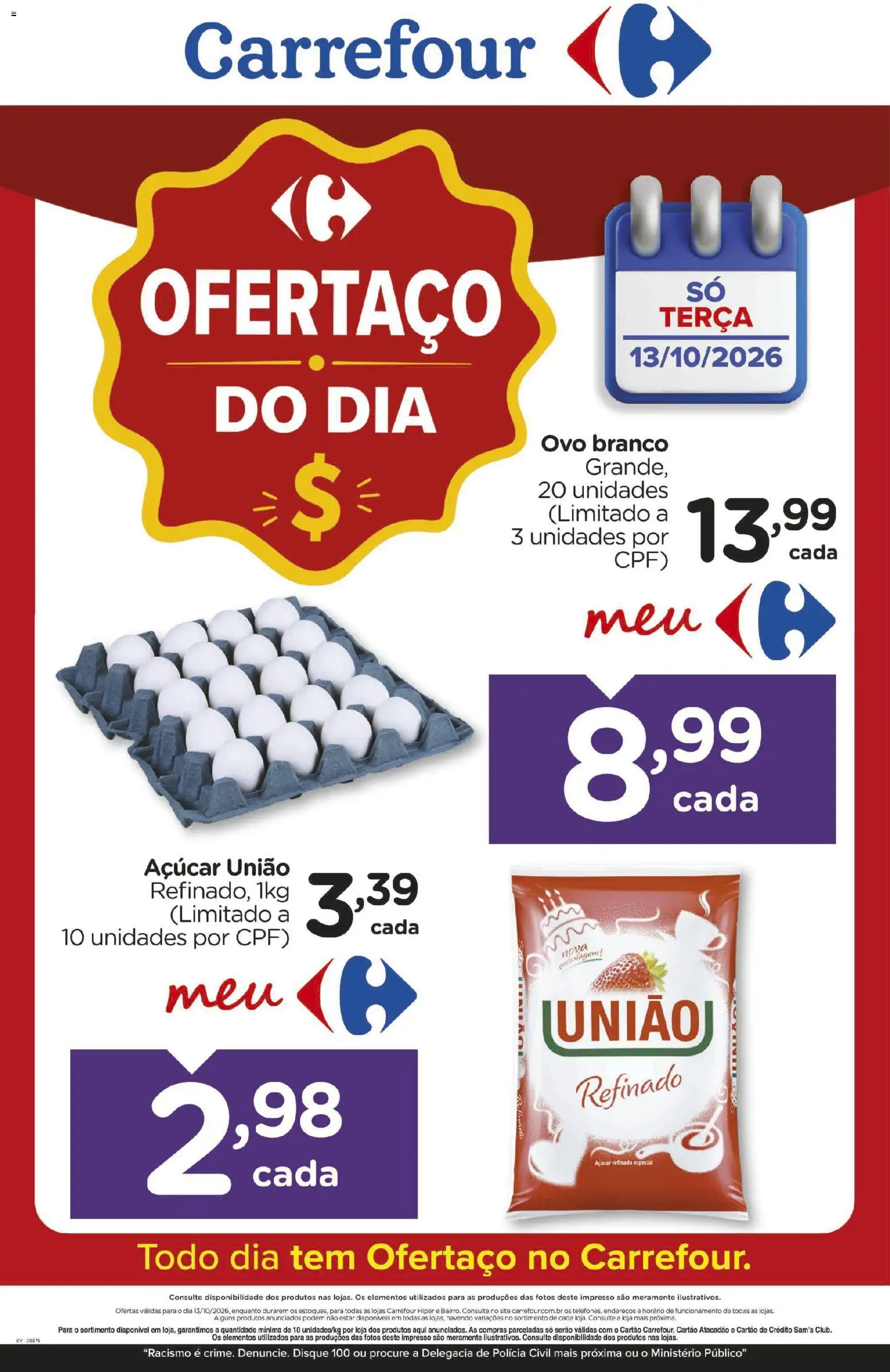 Pré-Visualização do folheto "Carrefour ofertas do Dia" da loja Carrefour válido a partir de 13/10/2026