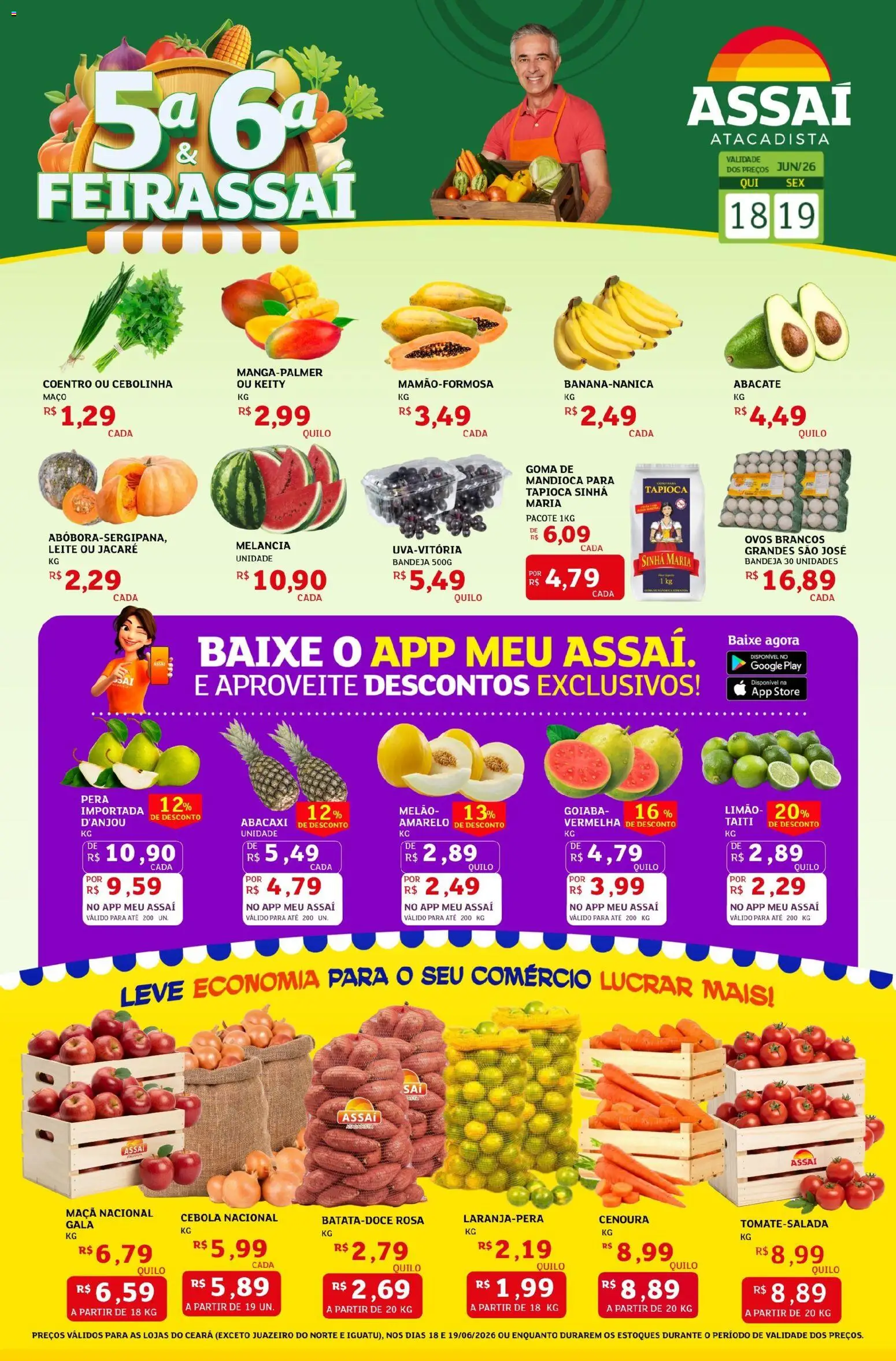 Pré-Visualização do folheto "Assaí Atacadista ofertas - CE" da loja Assaí Atacadista válido a partir de 18/06/2026