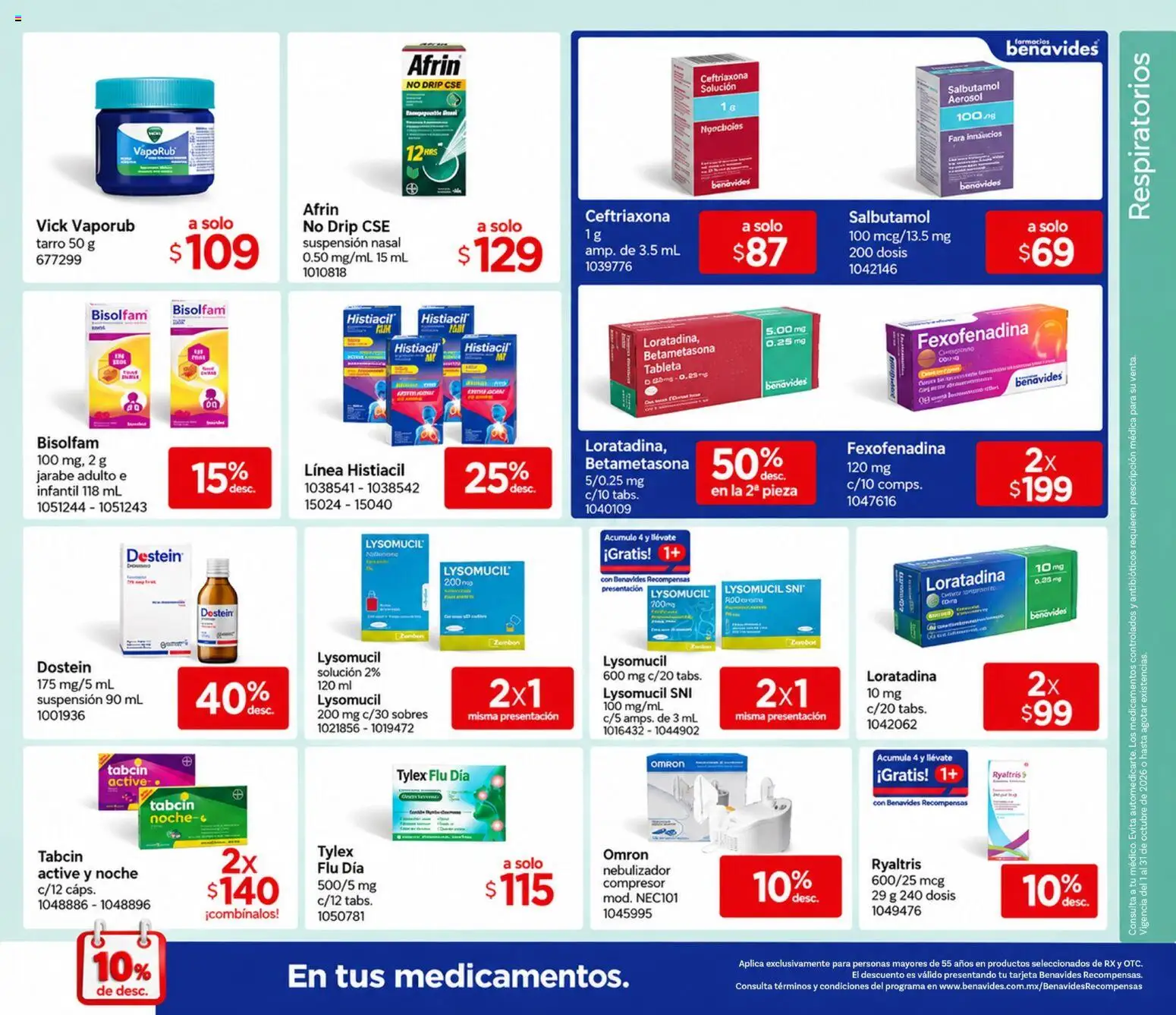 Vista previa las ofertas de la tienda Farmacia Benavides - Farmacia Benavides catálogo desde el 01/10/2026 