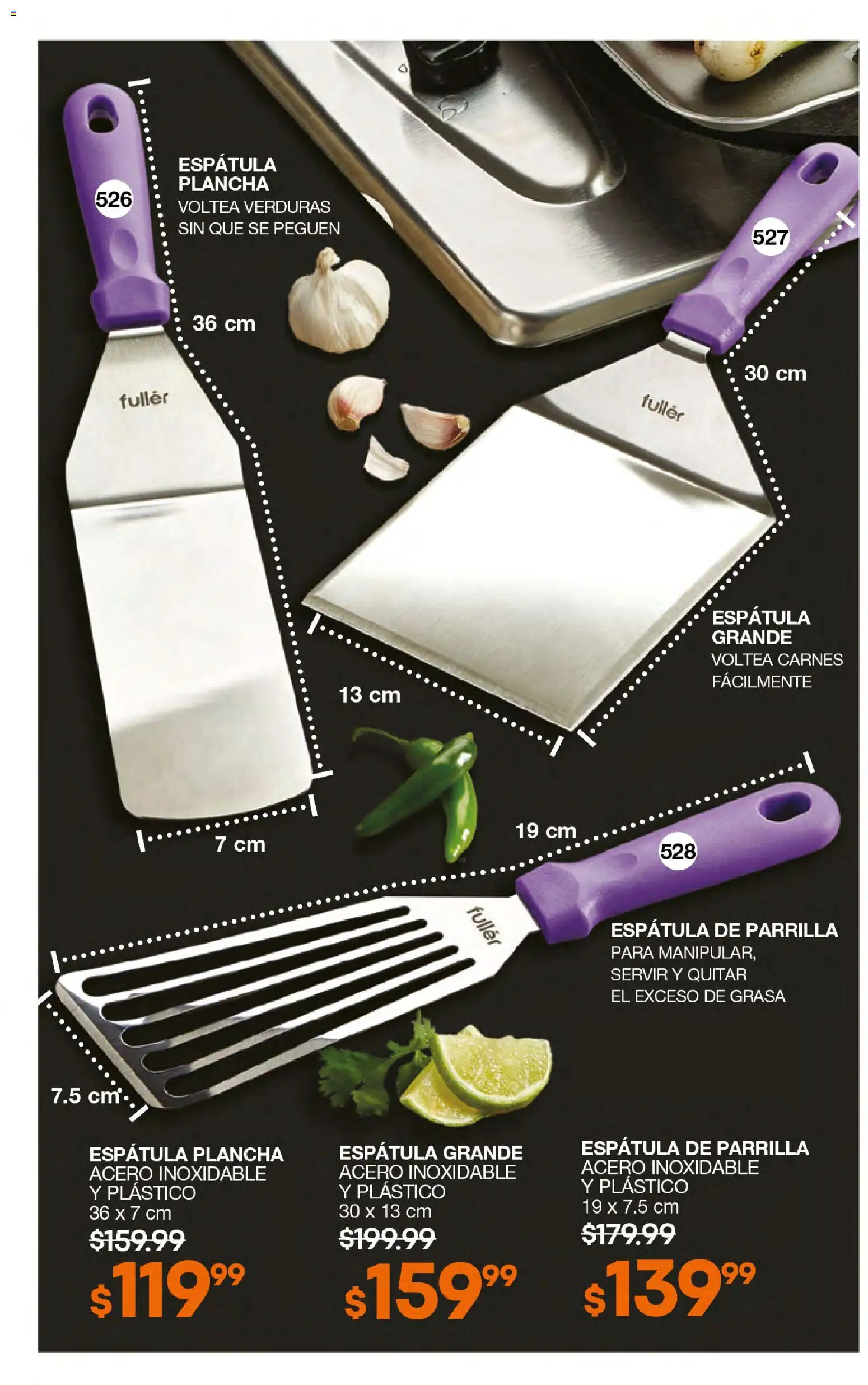 Vista previa las ofertas de la tienda Fuller - Campaña 23 2026 desde el 18/02/2026 - Verduras, Parrilla, Plancha, Espátula