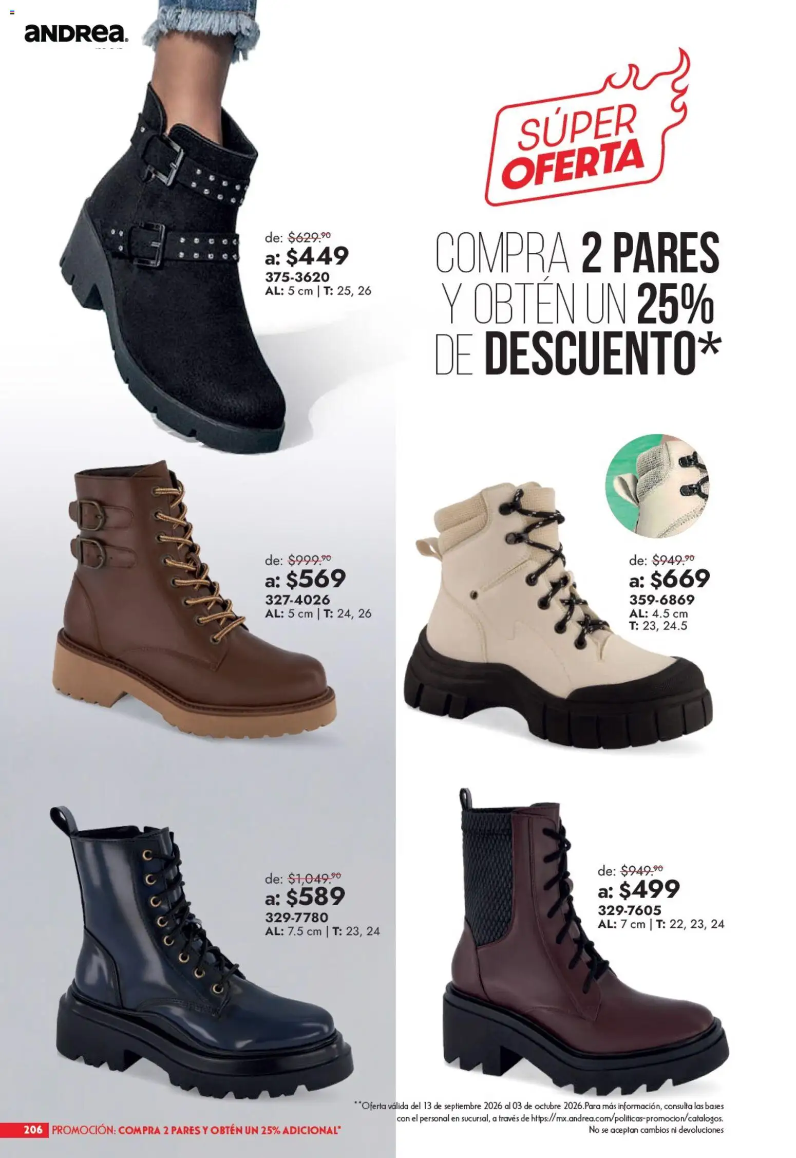 Vista previa las ofertas de la tienda Andrea - Andrea catálogo Outlet desde el 13/09/2026 
