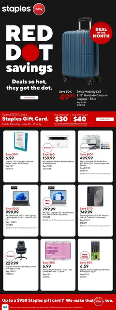 Preview of leaflet Staples weekly flyer / circulaire from shop Staples is valid from Jun 12, 2026