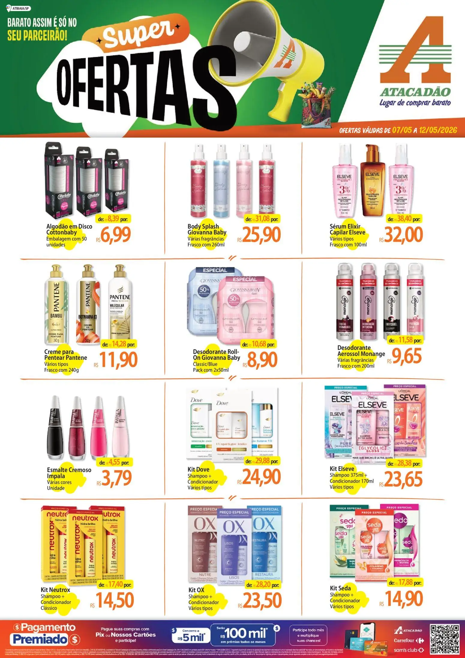 Pré-Visualização do folheto "Atacadão ofertas - SP" da loja Atacadão válido a partir de 07/05/2026 - Coco, Shampoo, Desodorante, Body, Creme, Sérum, Dove, Disco