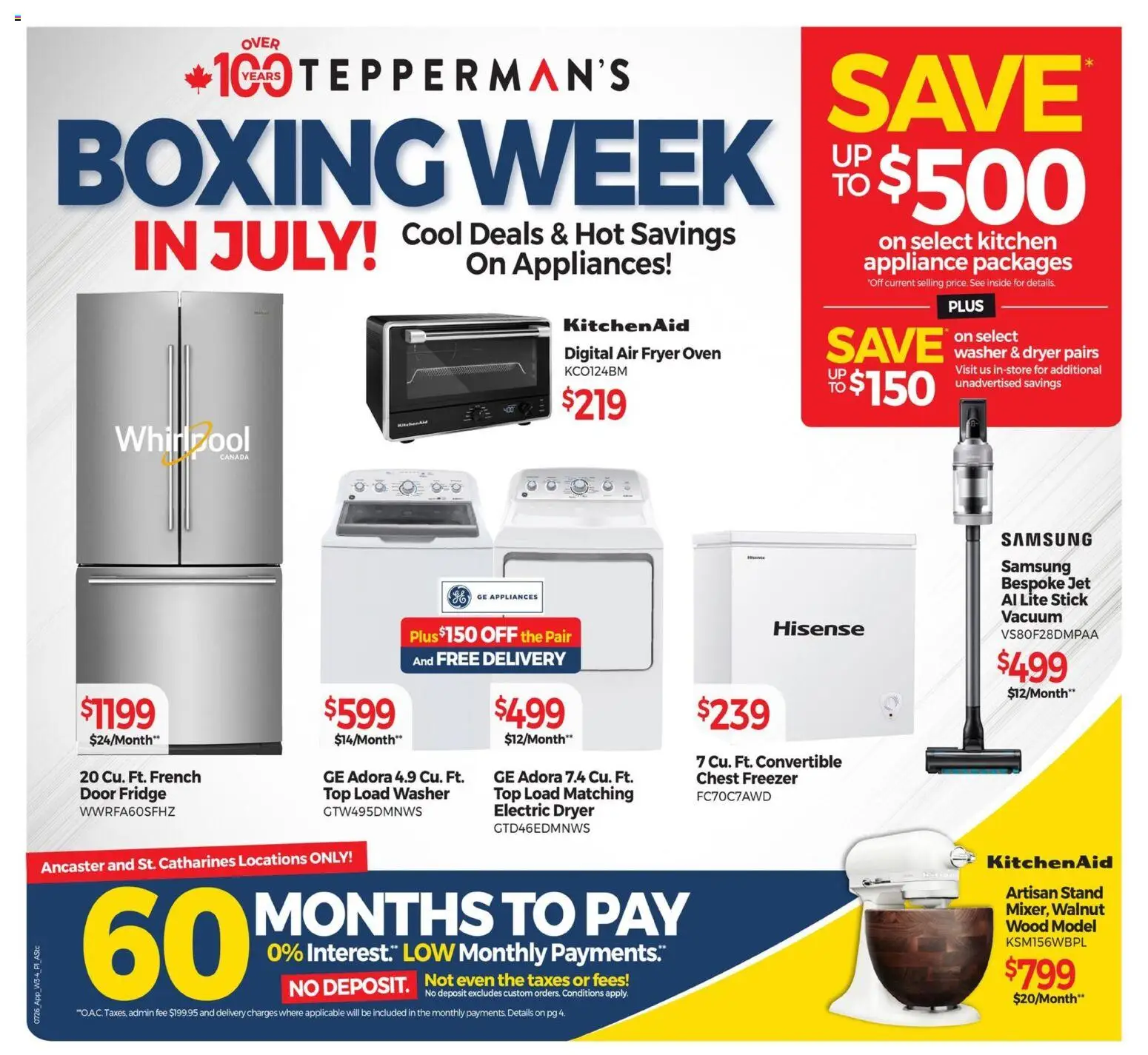 Preview of leaflet Tepperman's - Catalogue from shop Tepperman's is valid from Jul 17, 2026 - Door, Freezer, Dryer, Oven, Fryer