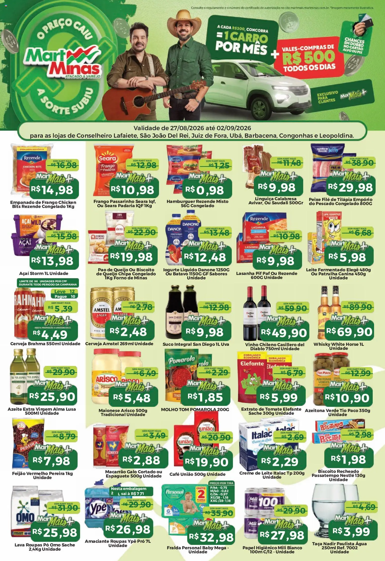 Pré-Visualização do folheto "Mart Minas ofertas" da loja Mart Minas válido a partir de 27/08/2026