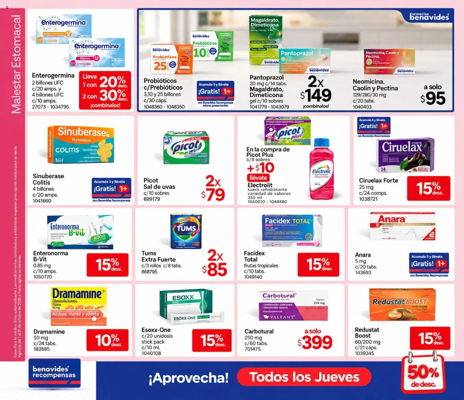 Vista previa las ofertas de la tienda Farmacia Benavides - Farmacia Benavides catálogo desde el 01/10/2026 