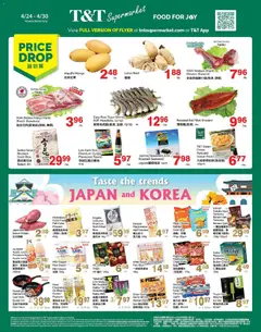 Un aperçu du dépliant T&T Supermarket weekly flyer - AB du magasin T&T Supermarket est valide à partir 24 avr. 2026