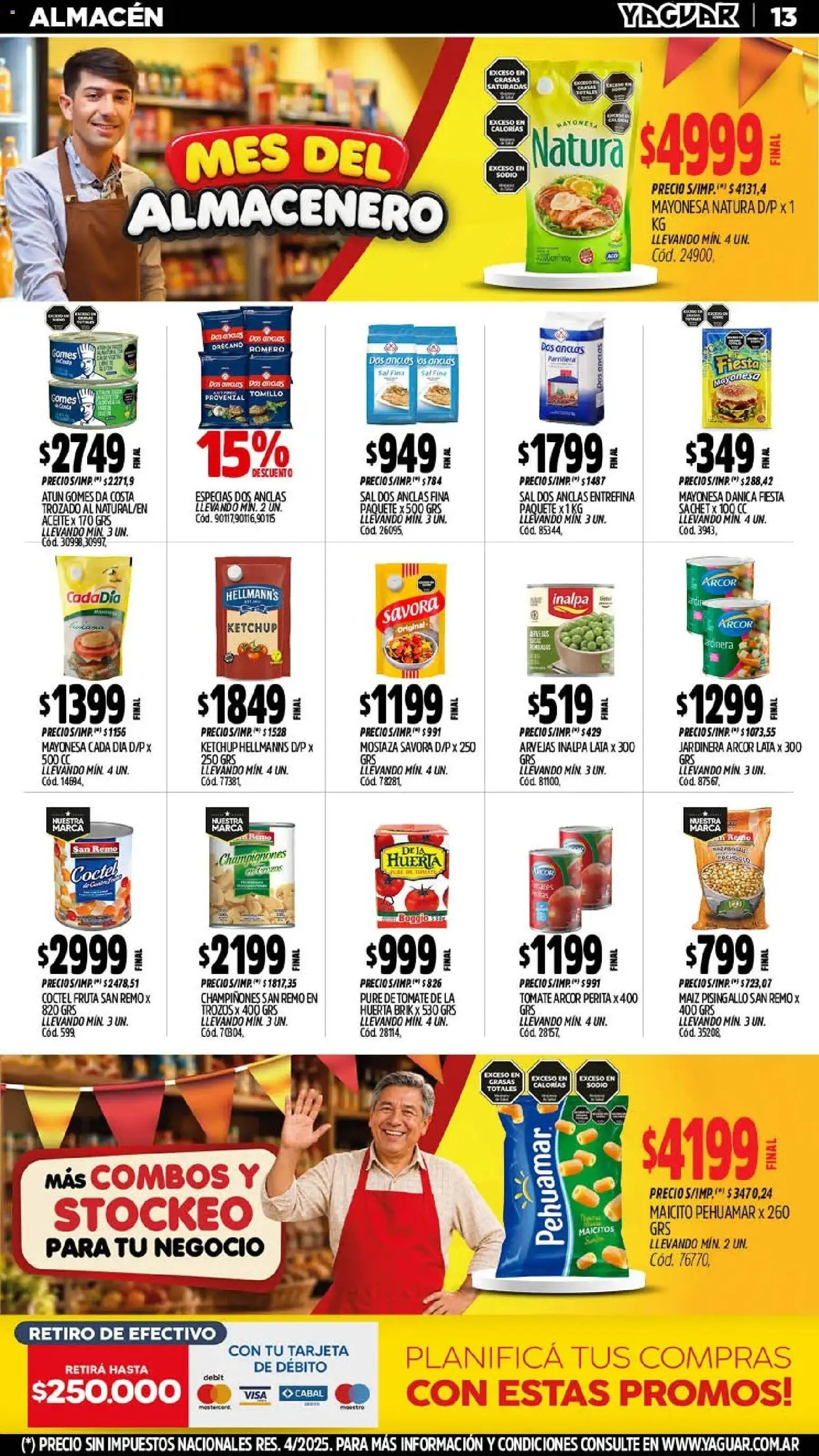 Vista previa del folleto de la tienda Yaguar válido desde el 28/09/2026 - Fruta, Tomate, Arvejas, Maiz, Atún, Mayonesa, Provenzal, Orégano
