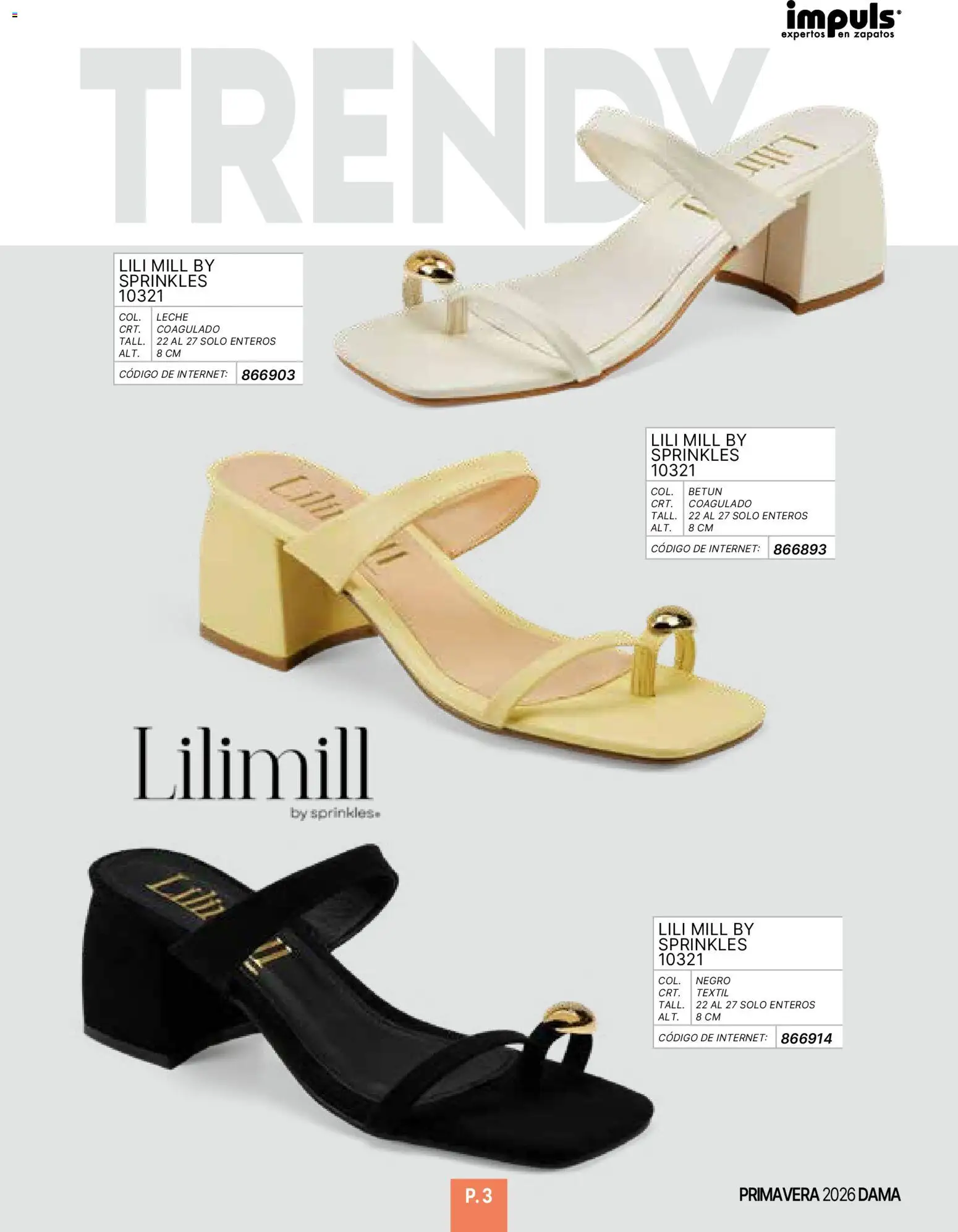 Vista previa las ofertas de la tienda Impuls - Catálogo Primavera desde el 01/01/2026 - Zapatos, Leche