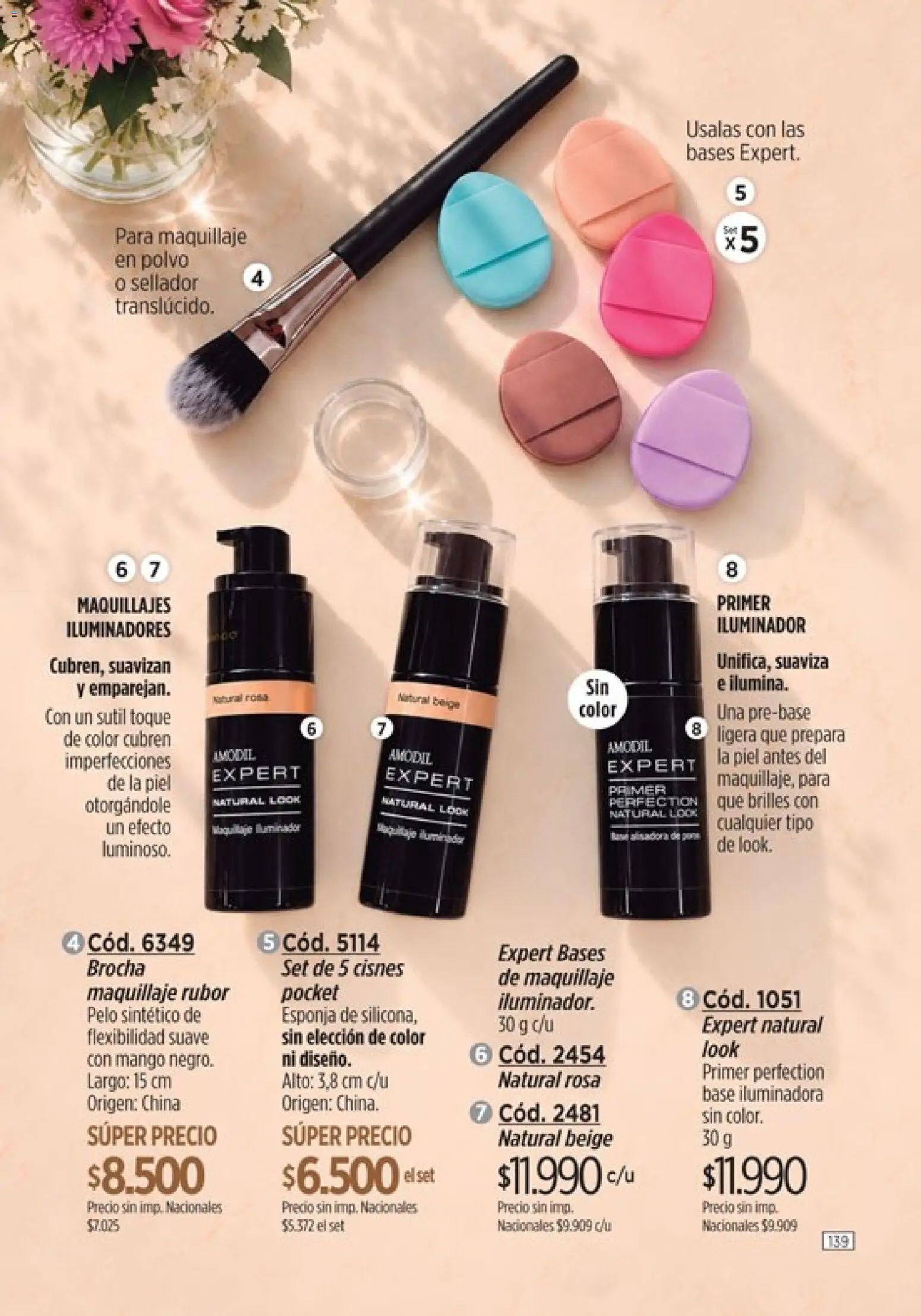 Vista previa del folleto de la tienda Amodil válido desde el 01/10/2026 - Maquillaje, Mango, Rubor, Esponja, Iluminador, Polvo