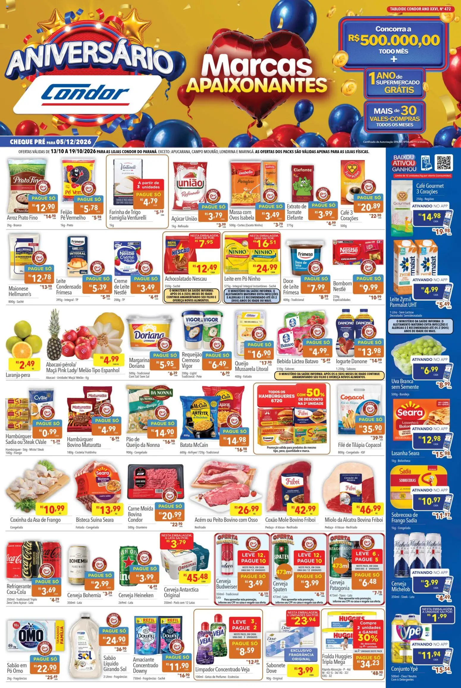 Pré-Visualização do folheto "Supermercados Condor - Ofertas da semana" da loja Supermercados Condor válido a partir de 13/10/2026
