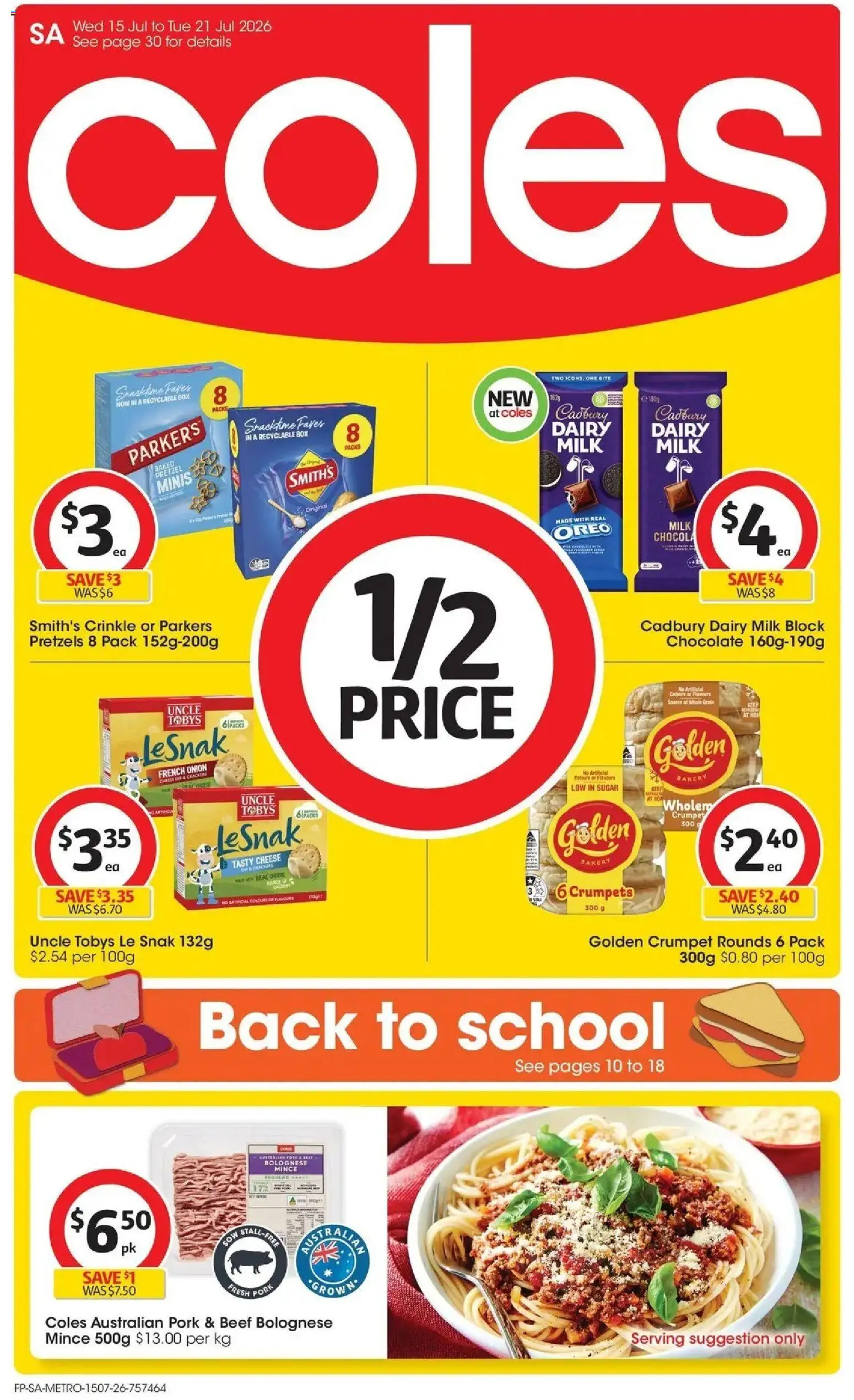 Preview of catalogue Coles catalogue SA from shop Coles valid 15/07/2026