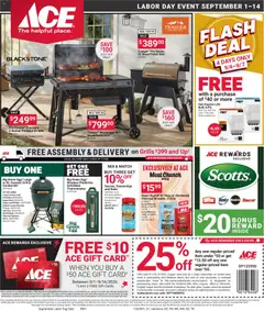 Ad Preview of ACE Hardware ACE Hardware Weekly Ad from 09/01/2026