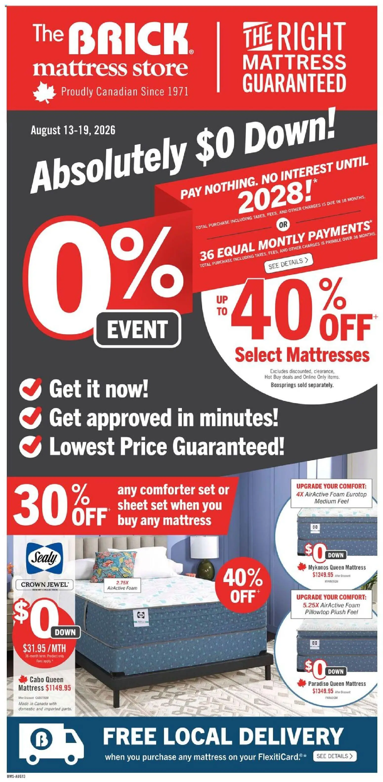 Preview of leaflet The Brick - Brick Mattress Store from shop The Brick is valid from Aug 13, 2026