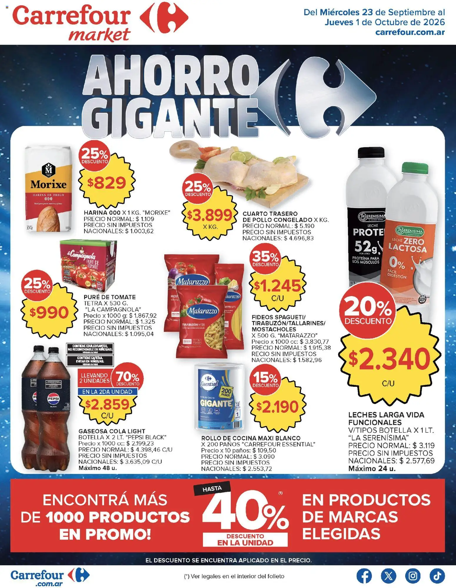 Vista previa del folleto de la tienda Carrefour Market válido desde el 23/09/2026 