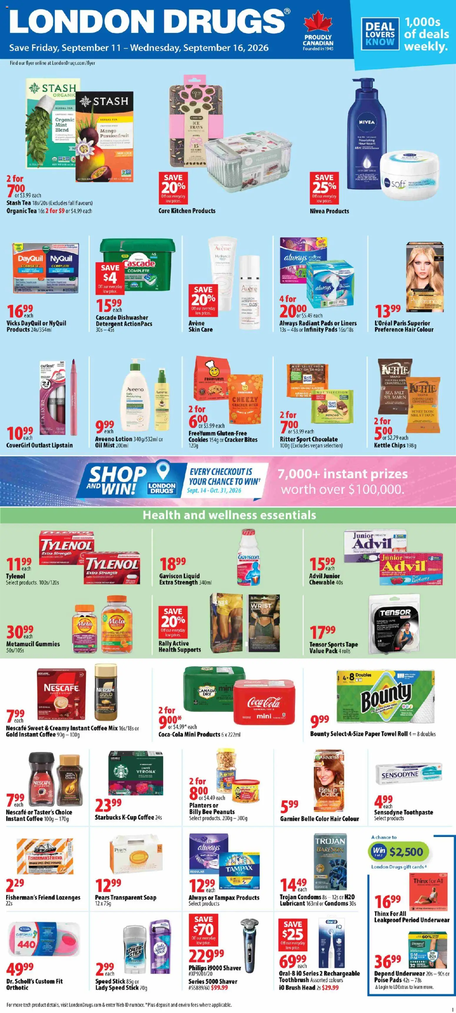 Preview of leaflet London Drugs weekly flyer / circulaire from shop London Drugs is valid from Sep 11, 2026