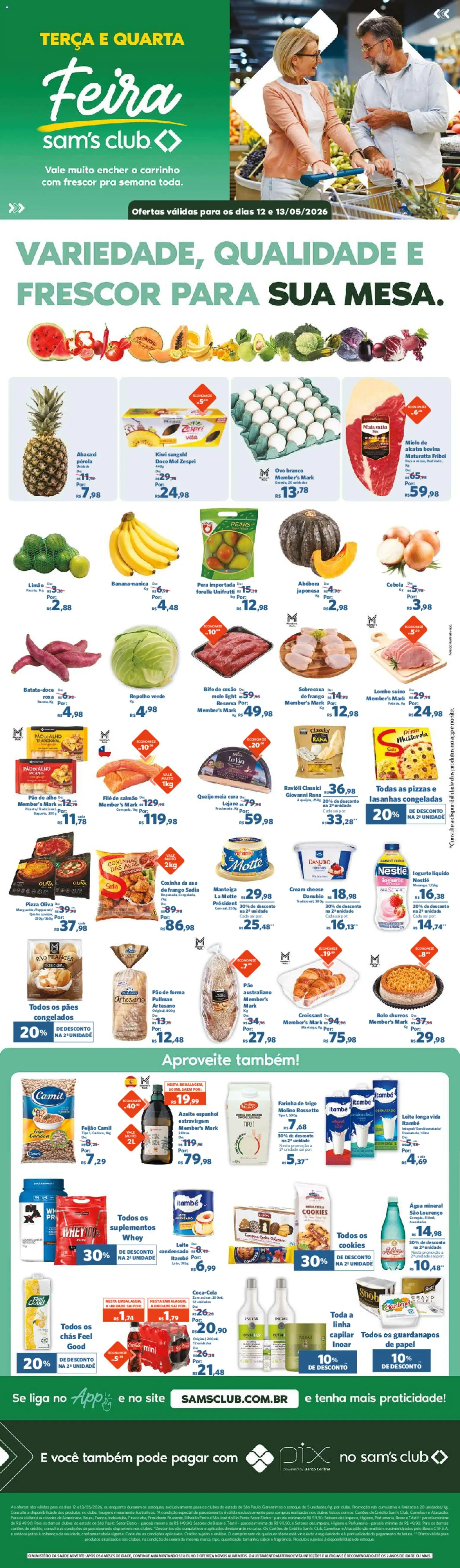 Pré-Visualização do folheto "Sam's Club ofertas Feira" da loja Sam's Club válido a partir de 12/05/2026