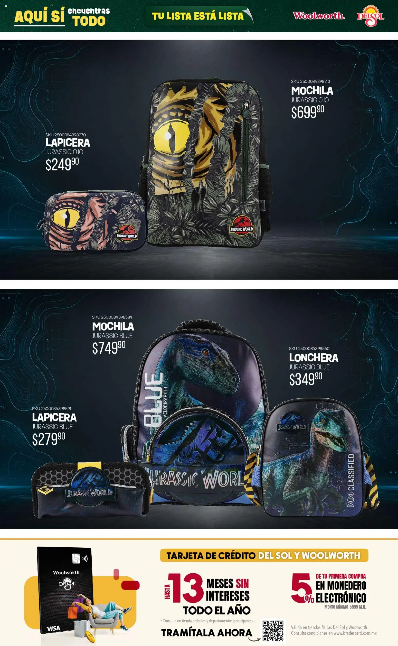Vista previa las ofertas de la tienda Del Sol y Woolworth - Del Sol y Woolworth catálogo Back To School desde el 25/06/2026 