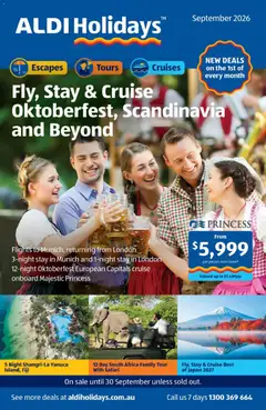 Preview of catalogue Aldi September Holidays from shop Aldi valid 01/09/2026