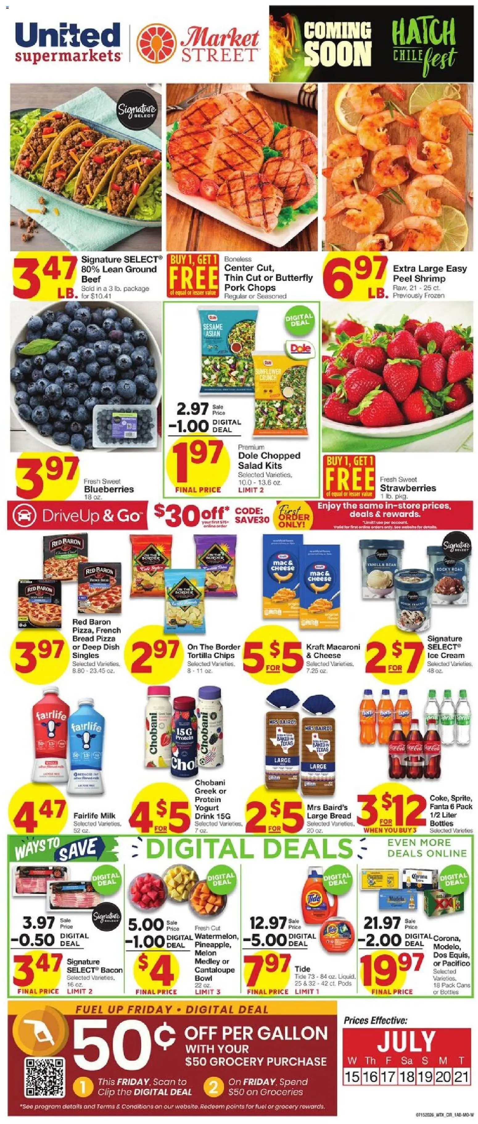 Ad Preview of United Supermarkets United Supermarkets Weekly Ad from 07/15/2026