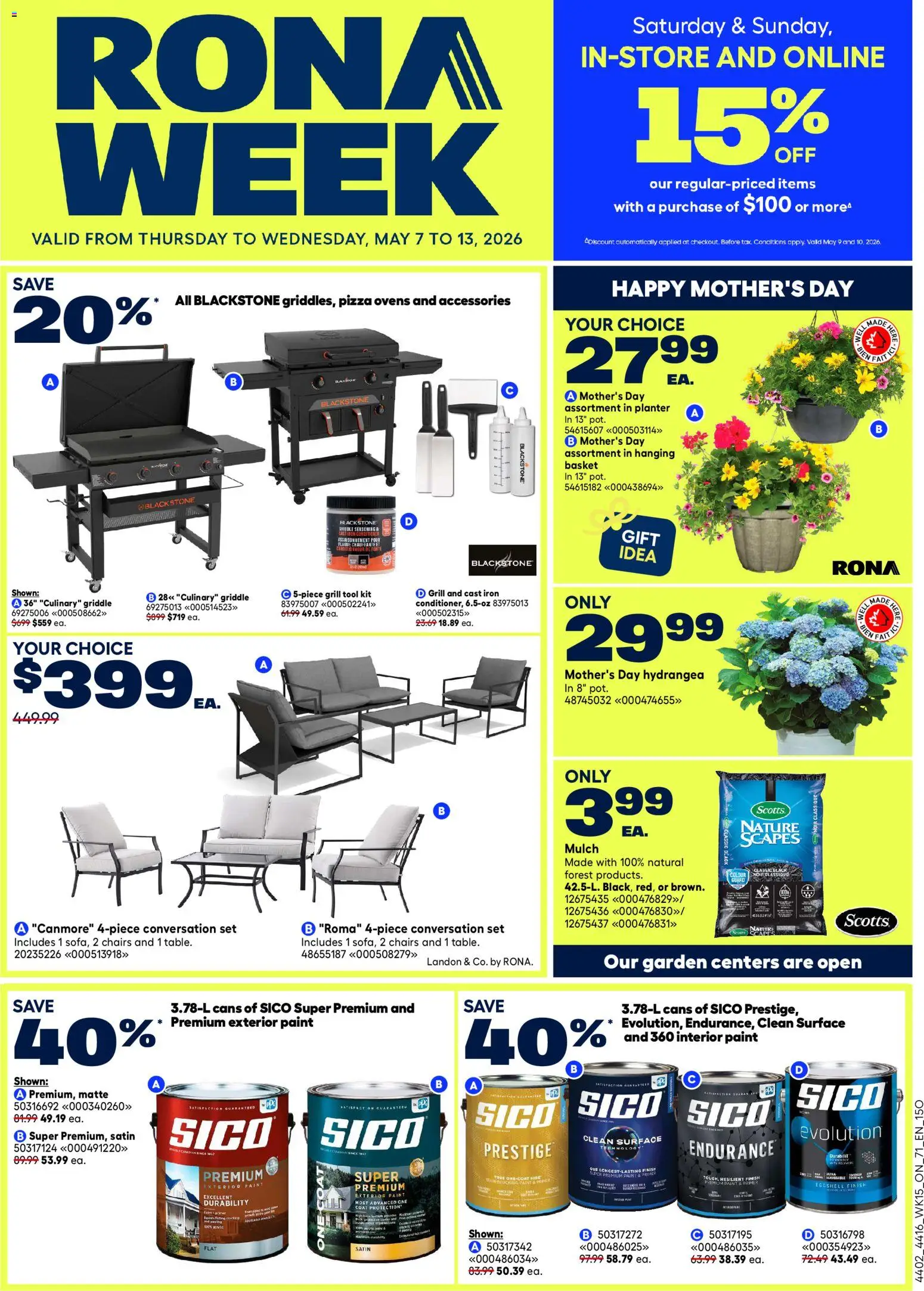Preview of leaflet Rona weekly flyer from shop Rona is valid from May 07, 2026