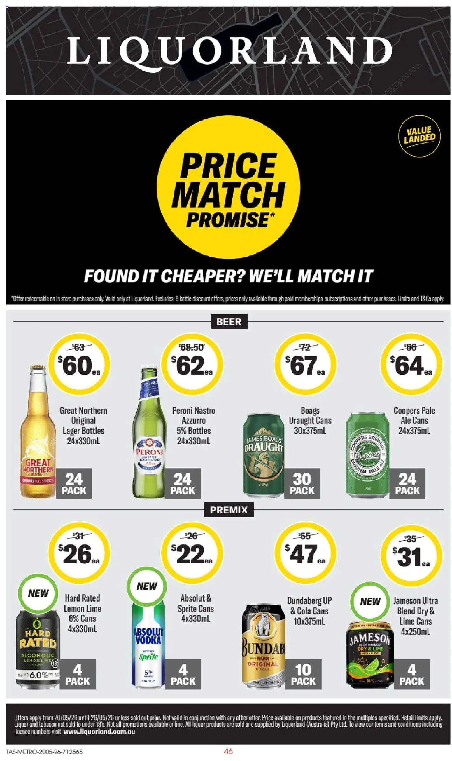Preview of catalogue Liquorland catalogue TAS from shop Liquorland valid 20/05/2026