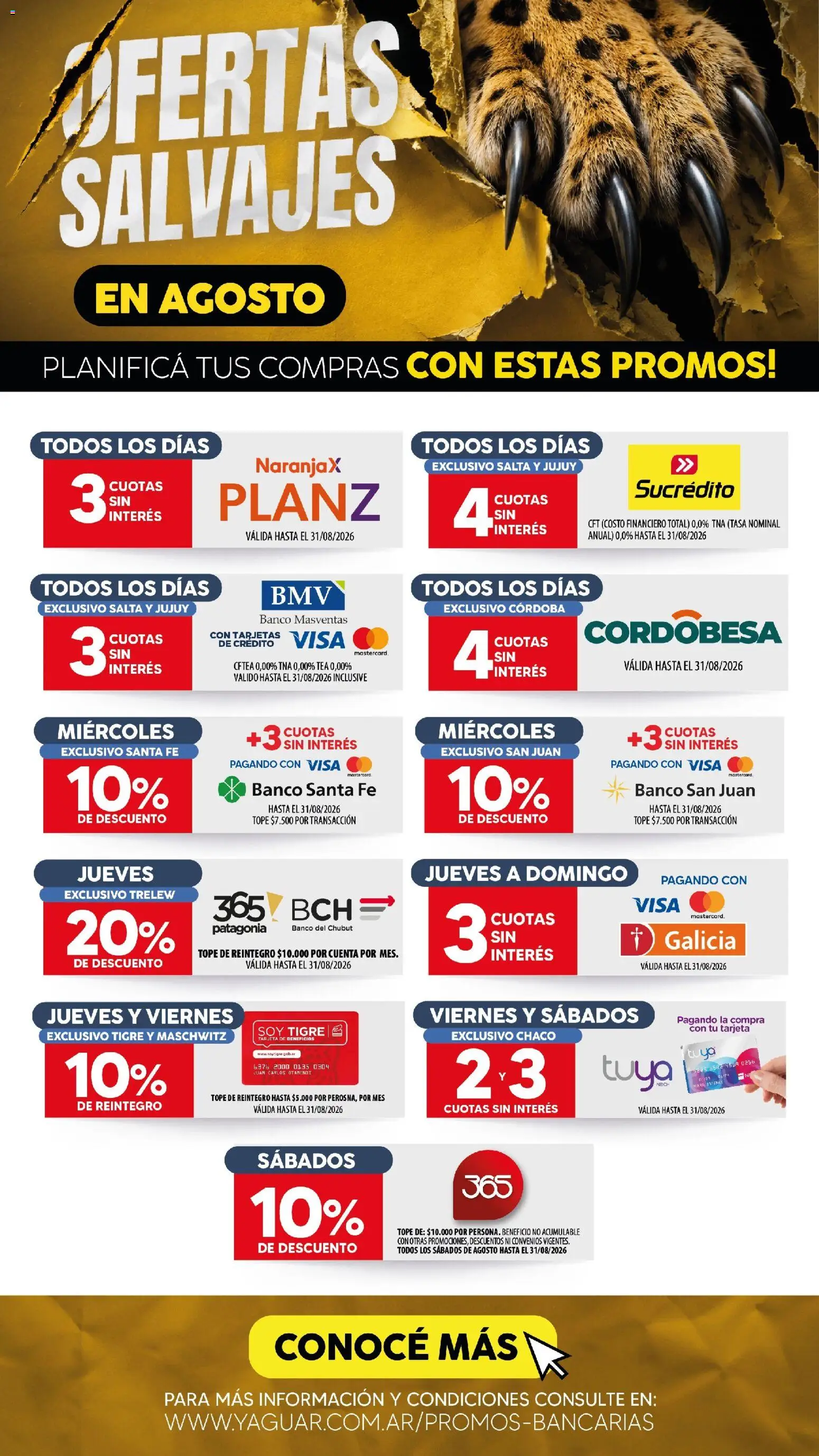 Vista previa del folleto de la tienda Yaguar válido desde el 01/08/2026 