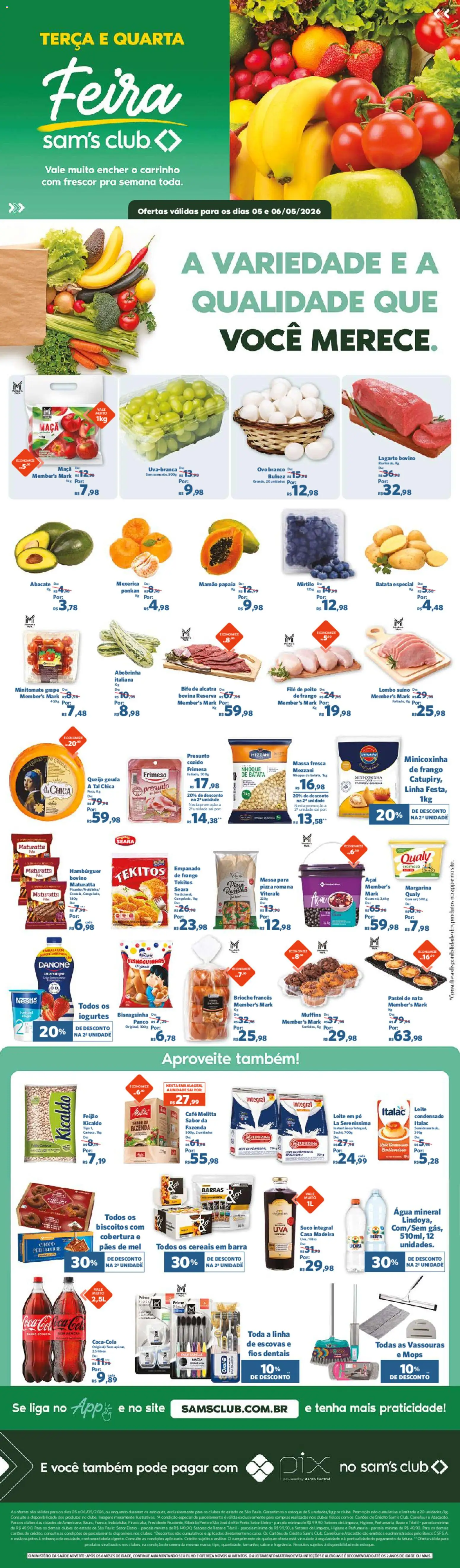 Pré-Visualização do folheto "Sam's Club ofertas Feira" da loja Sam's Club válido a partir de 05/05/2026