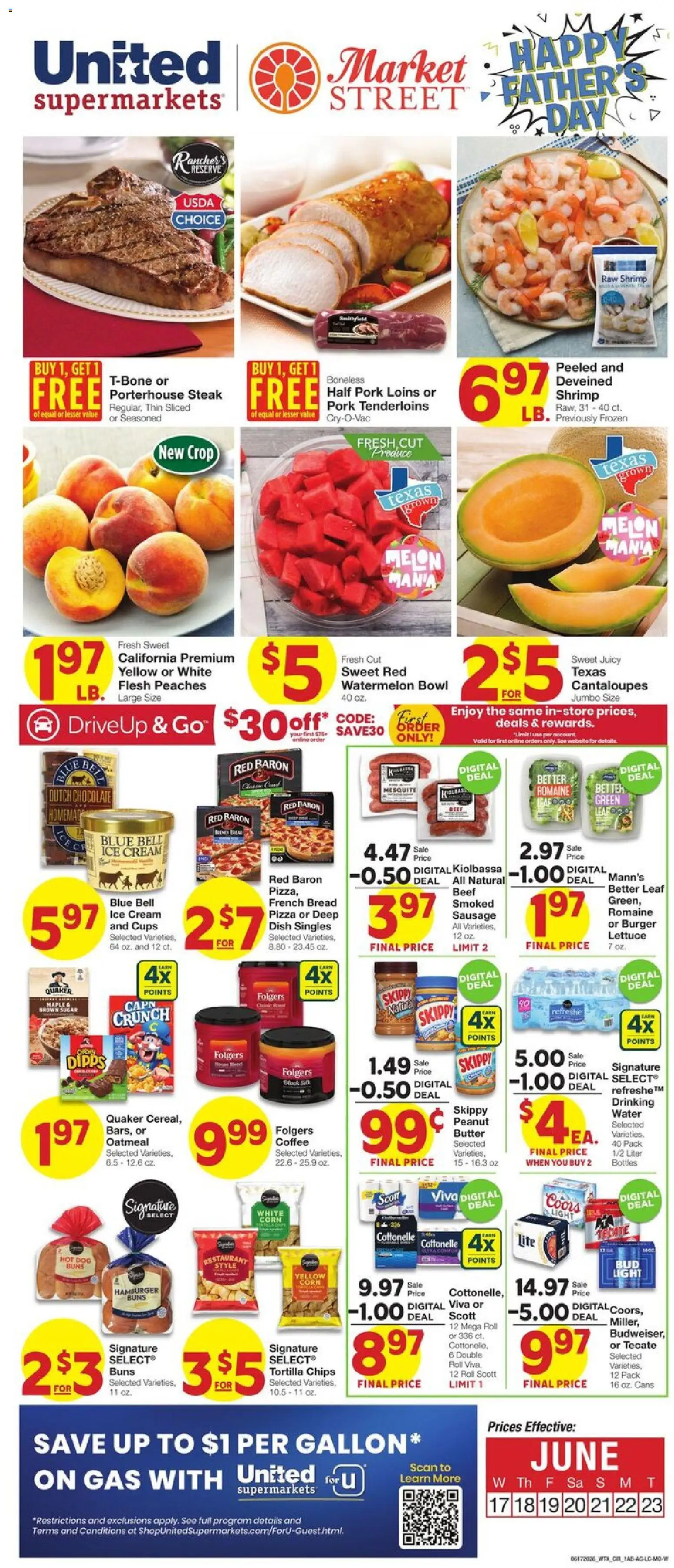 Ad Preview of United Supermarkets United Supermarkets Weekly Ad from 06/17/2026