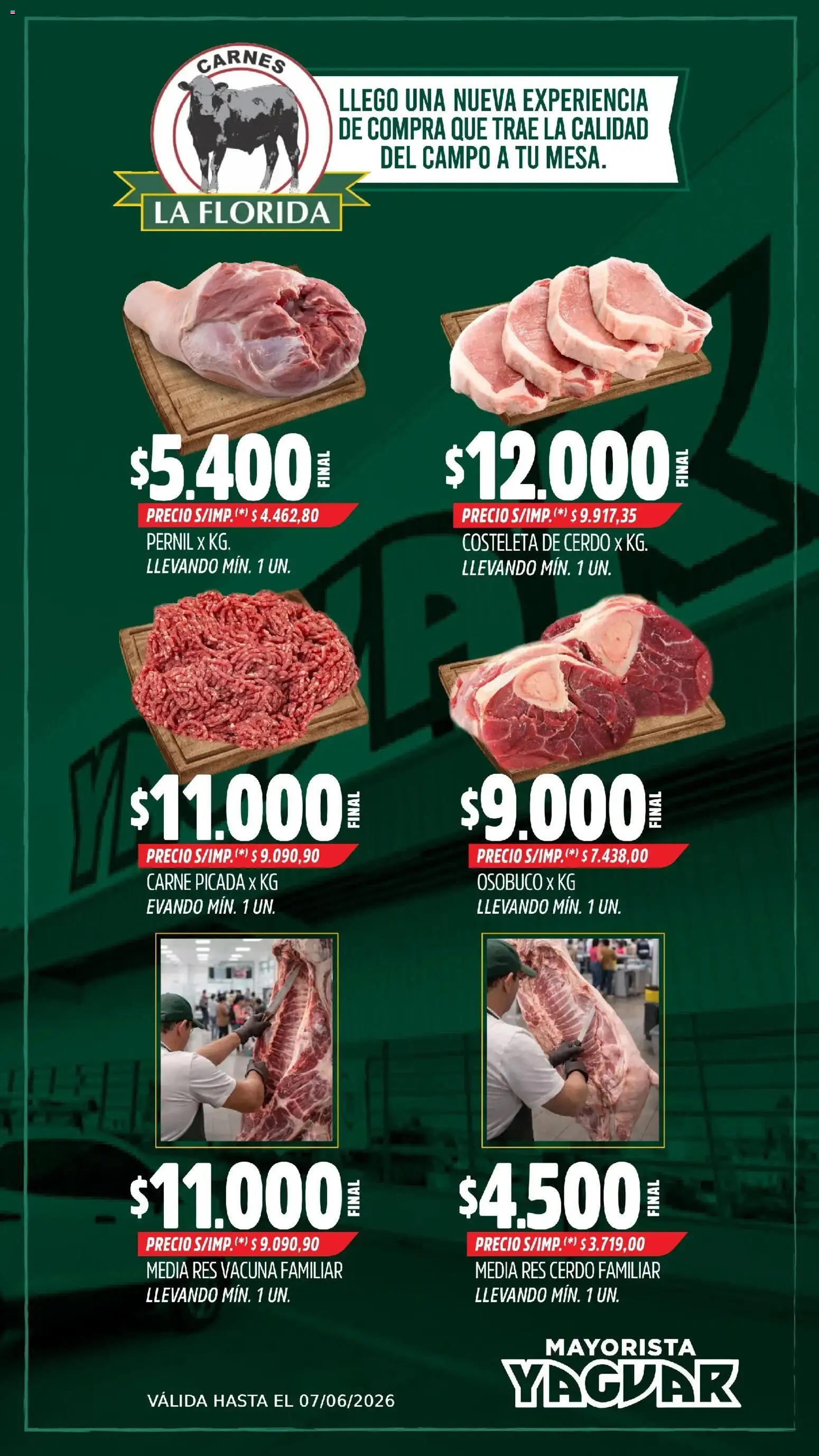 Vista previa del folleto de la tienda Yaguar válido desde el 01/06/2026 - Carne, Osobuco, Cerdo, Carne picada