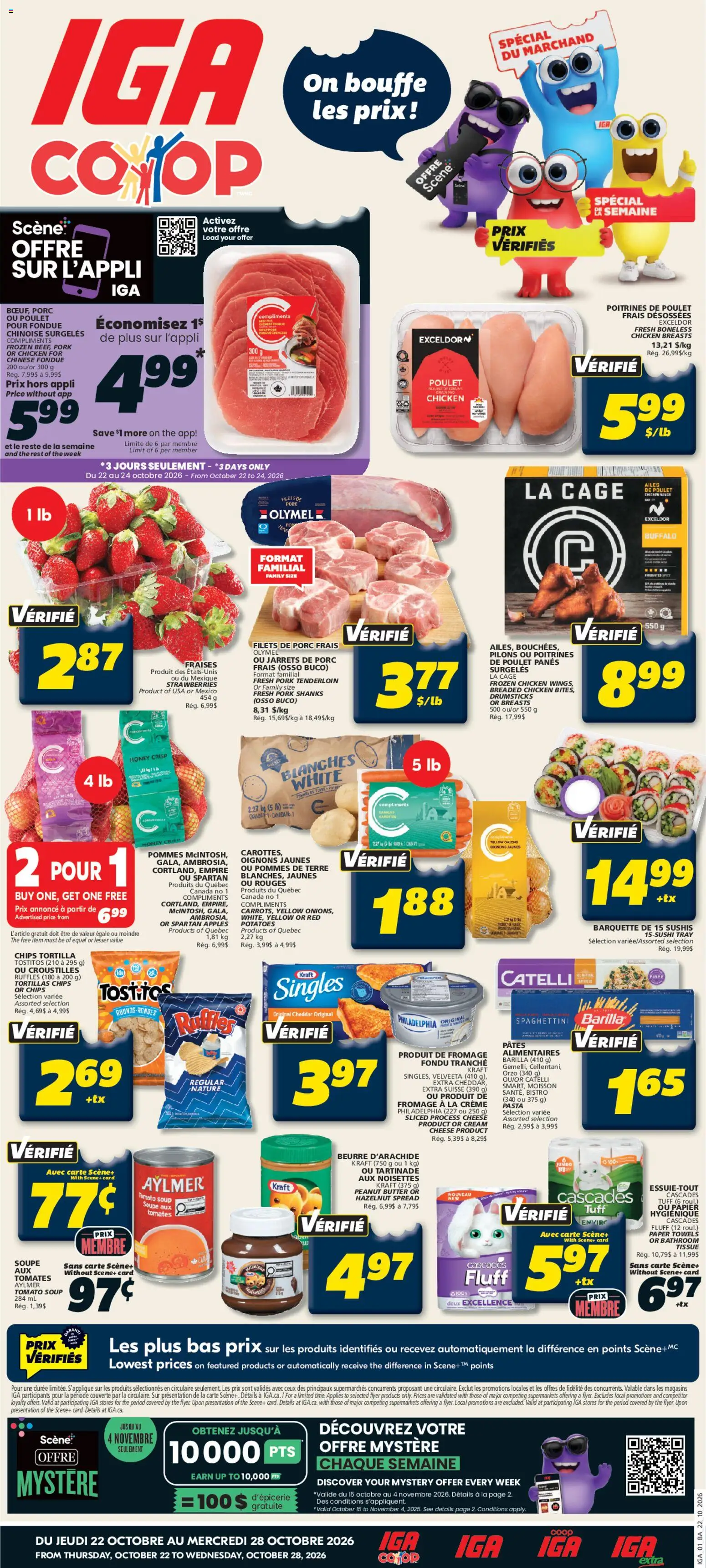 Preview of leaflet IGA weekly flyer / circulaire from shop IGA is valid from Oct 22, 2026