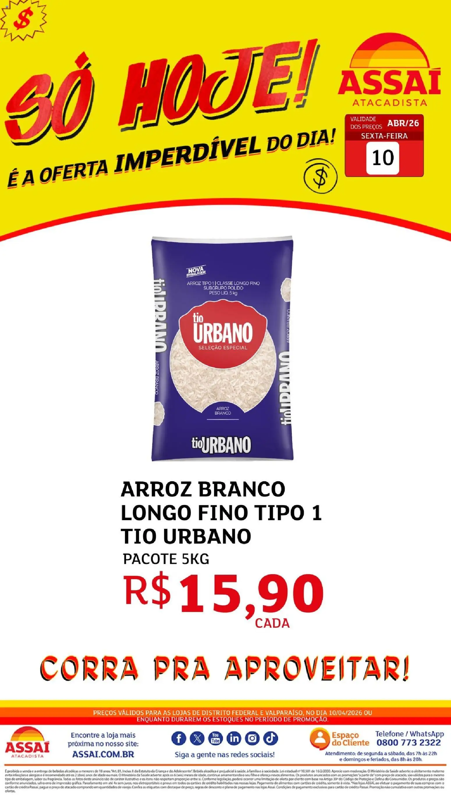 Pré-Visualização do folheto "Assaí Atacadista ofertas - DF" da loja Assaí Atacadista válido a partir de 10/04/2026