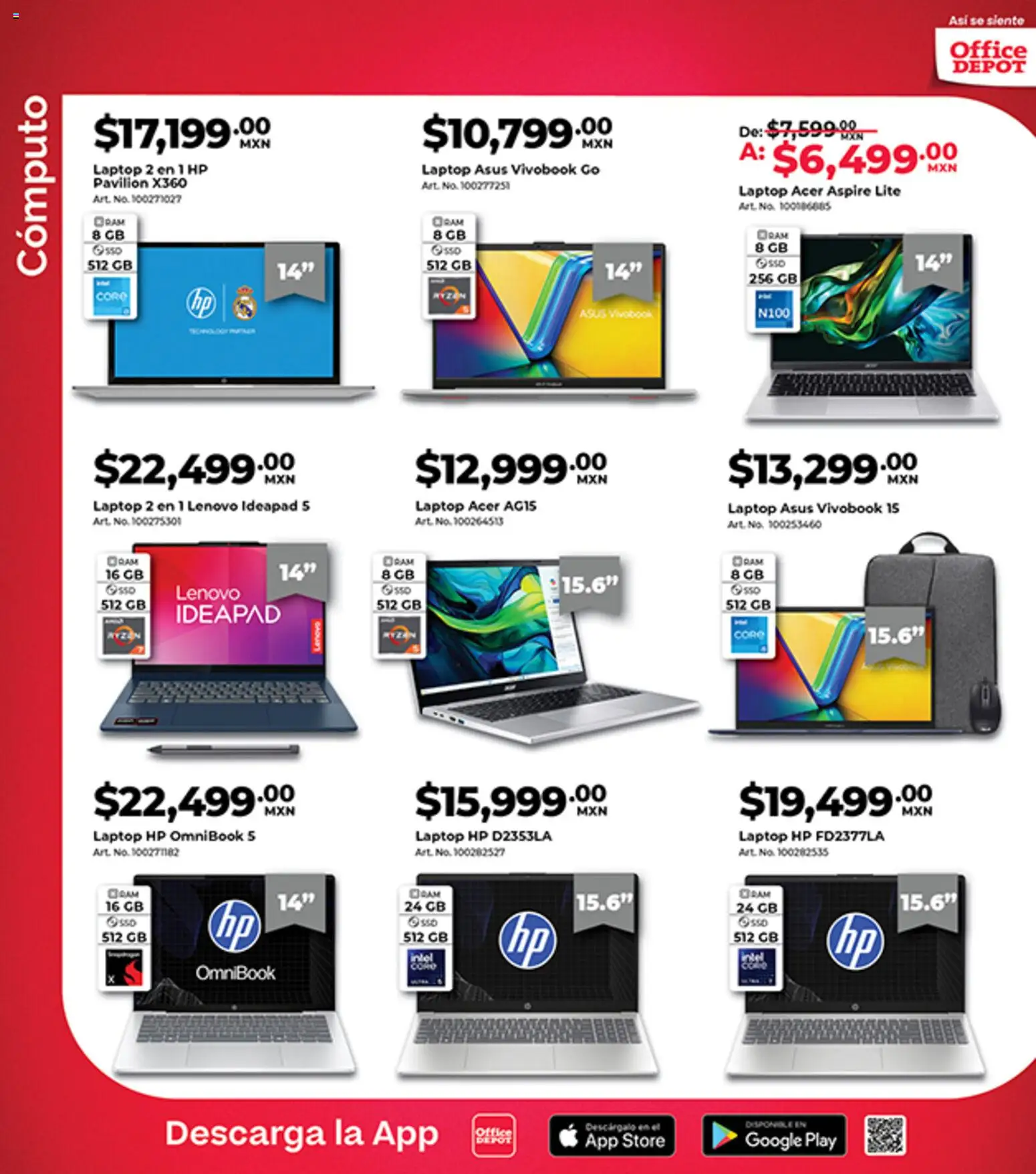 Vista previa las ofertas de la tienda Office Depot - Office Depot catálogo desde el 01/04/2026 - Laptop