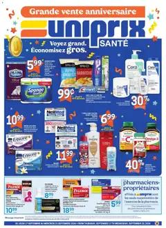 Preview of leaflet Uniprix - Uniprix Sante from shop Uniprix is valid from Sep 17, 2026