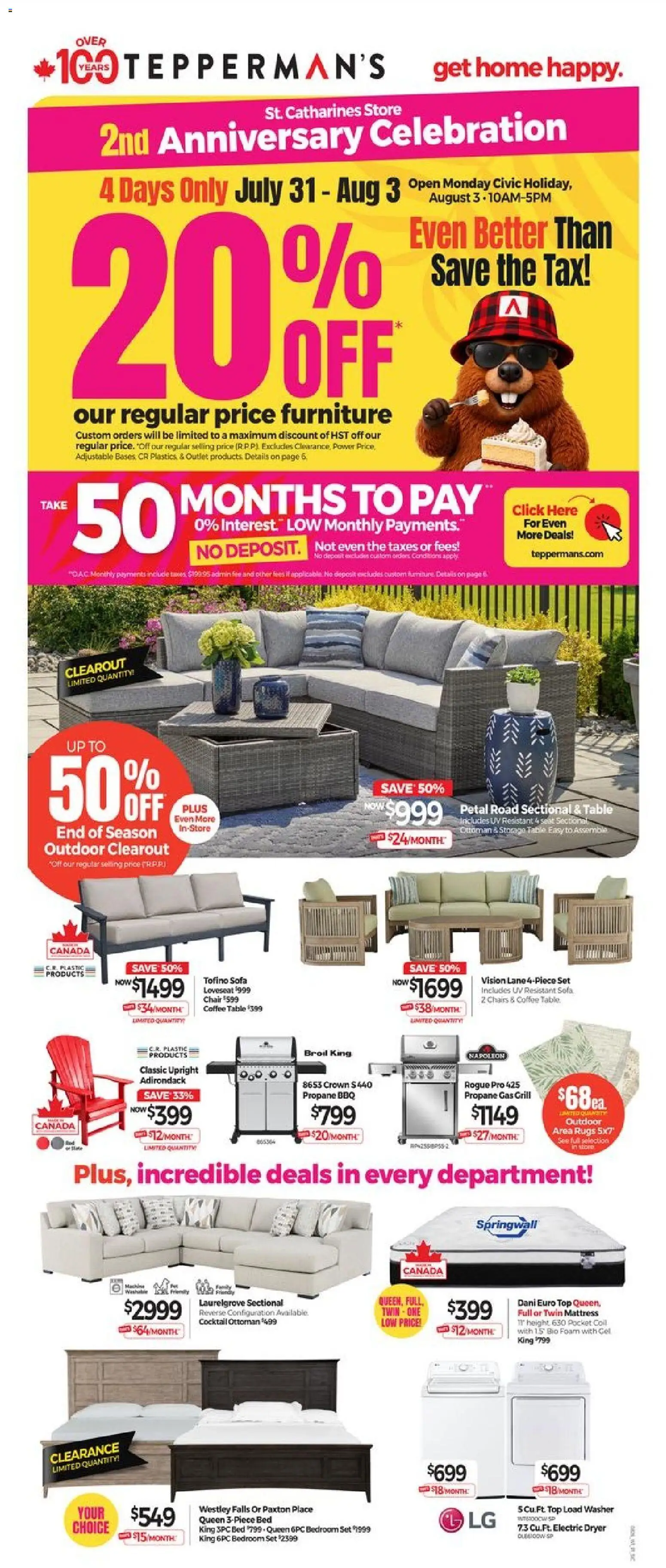 Preview of leaflet Tepperman's weekly flyer / circulaire from shop Tepperman's is valid from Jul 31, 2026