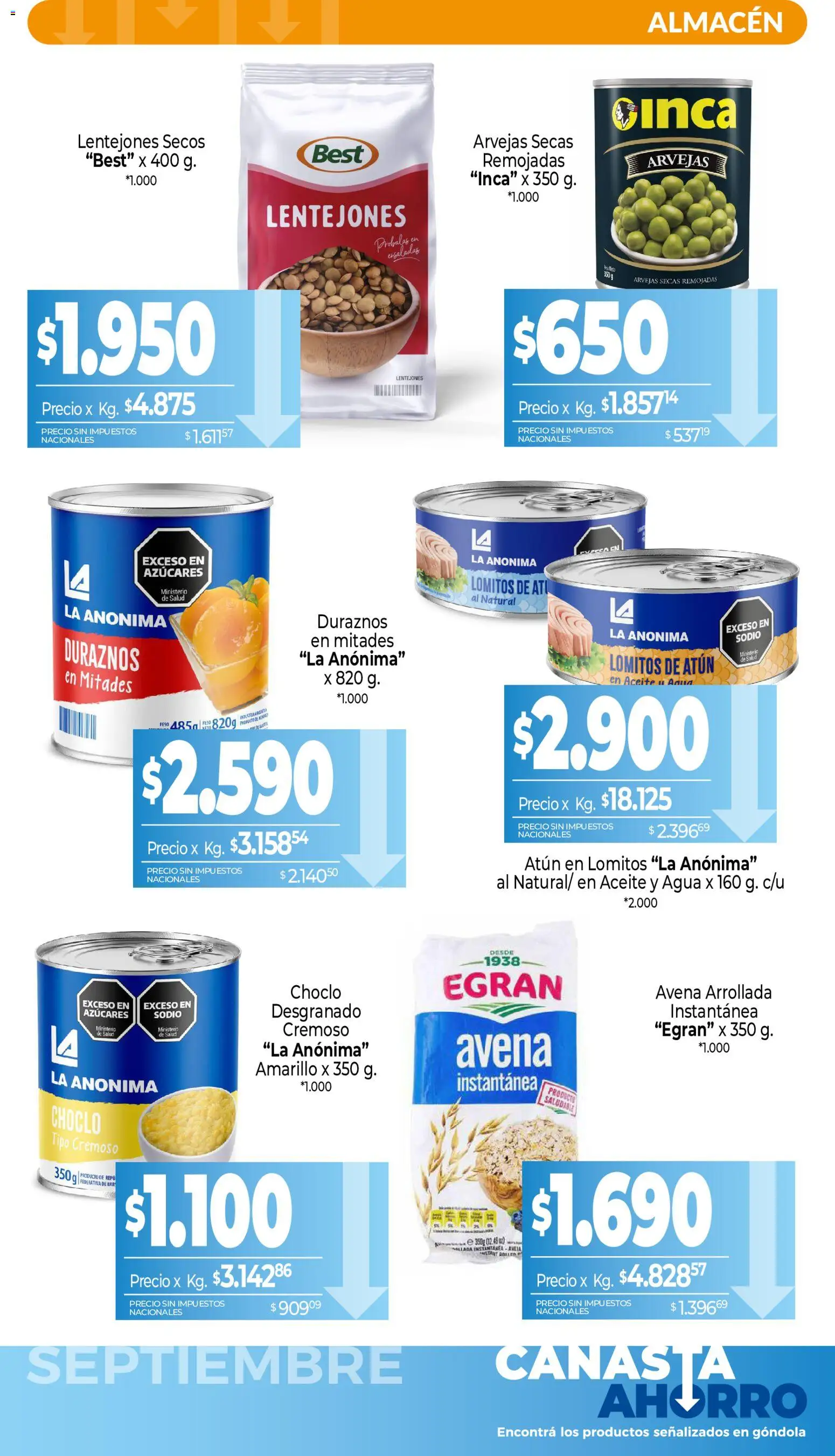Vista previa del folleto de la tienda La Anonima válido desde el 01/09/2026 