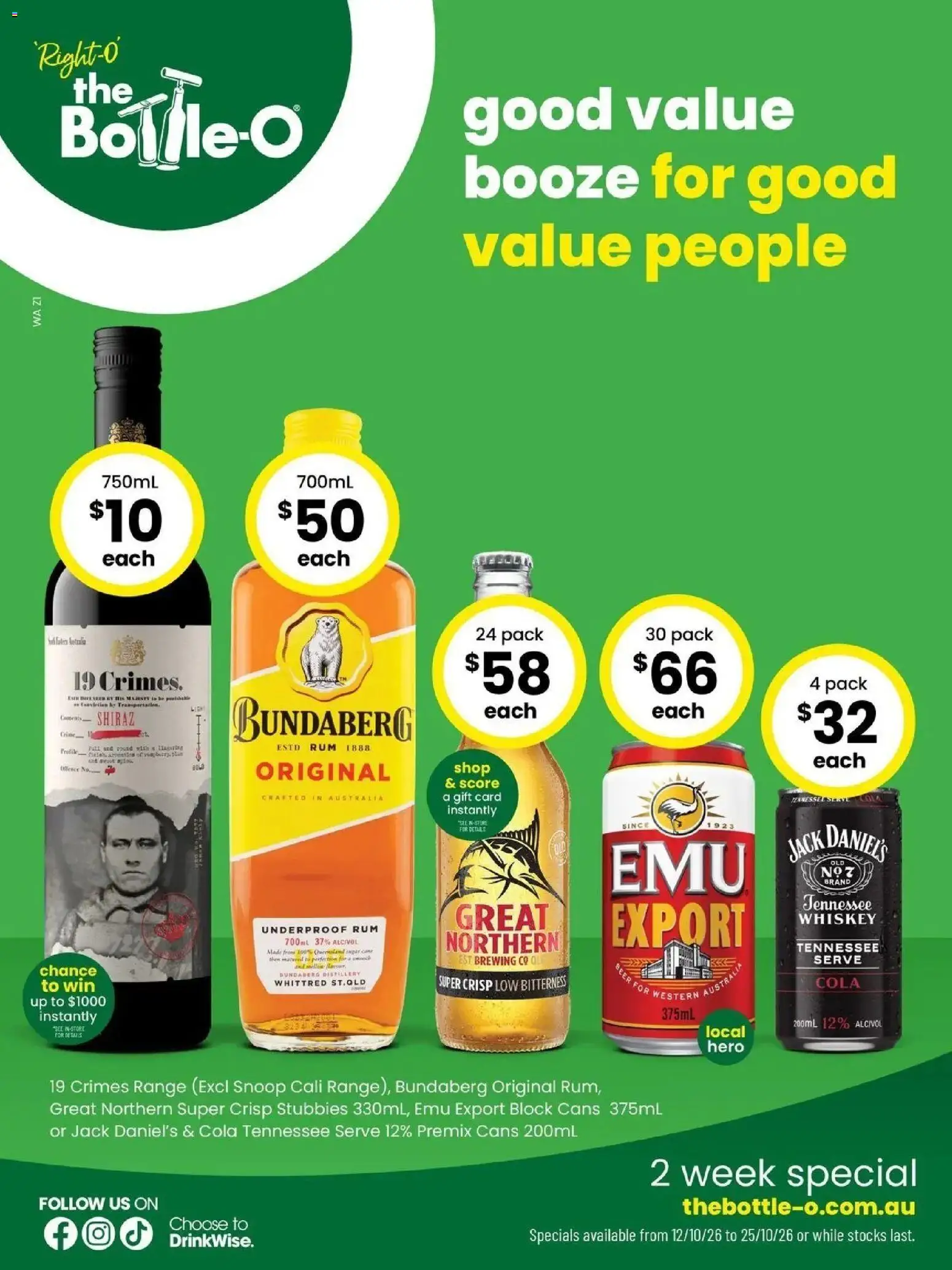 Preview of catalogue The Bottle-O catalogue Bayswater from shop The Bottle-O valid 12/10/2026