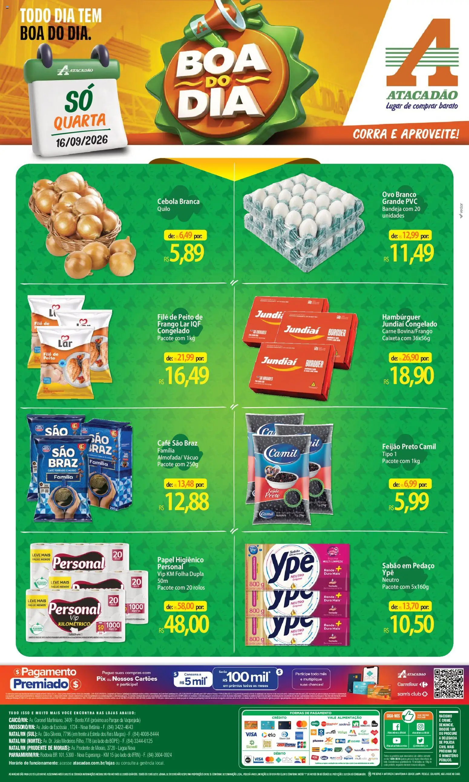 Pré-Visualização do folheto "Atacadão ofertas - RN" da loja Atacadão válido a partir de 16/09/2026