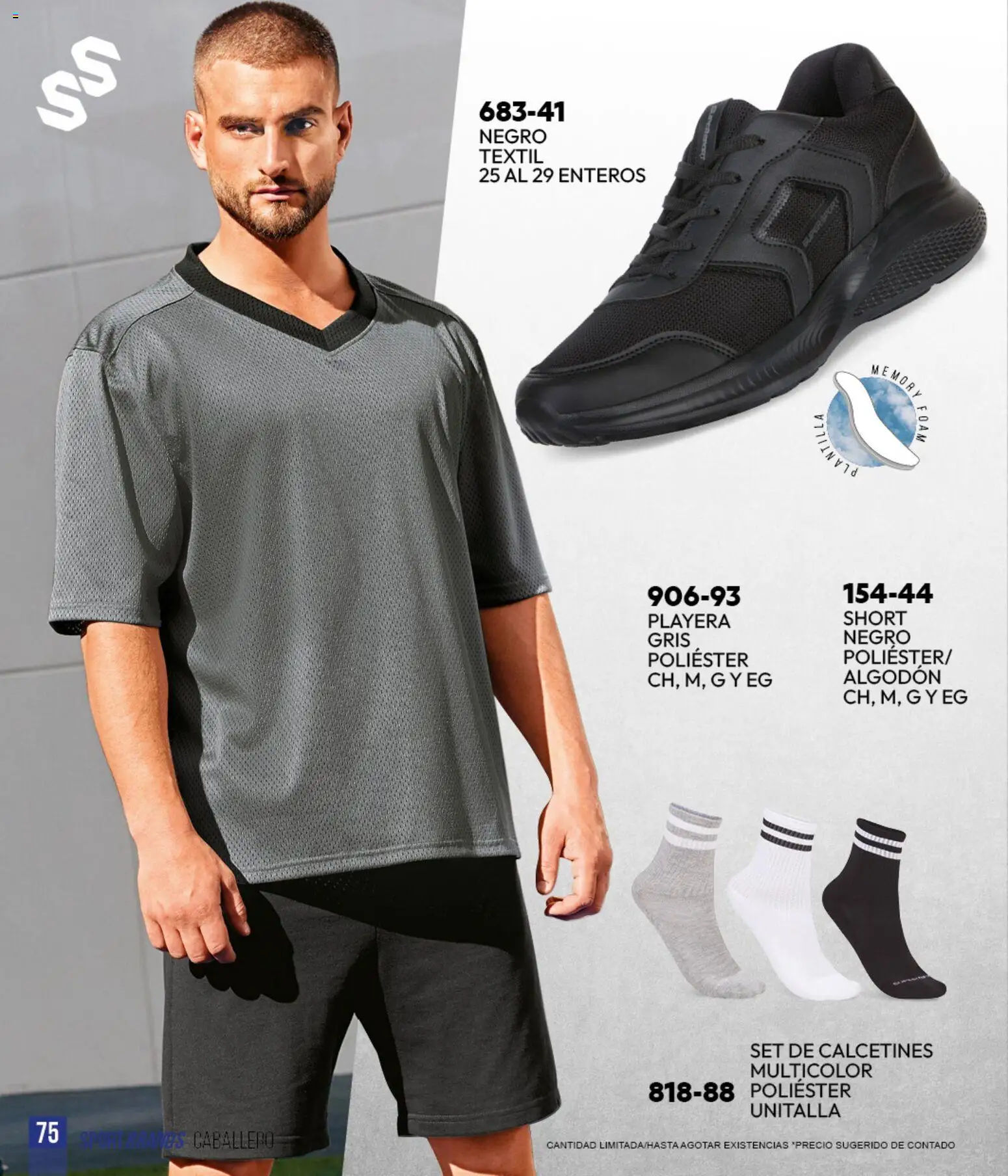 Vista previa las ofertas de la tienda Cklass - Cklass catálogo Sportbrands Verano Caballero desde el 05/03/2026 - Playera, Short, Algodón, Calcetines