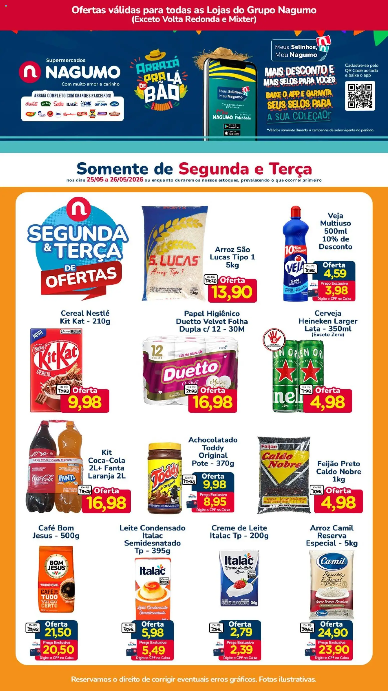 Pré-Visualização do folheto "Nagumo ofertas Segunda e Terça" da loja Nagumo válido a partir de 25/05/2026