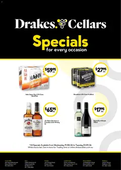 Preview of catalogue Drakes catalogue Specials from shop Drakes valid 19/08/2026