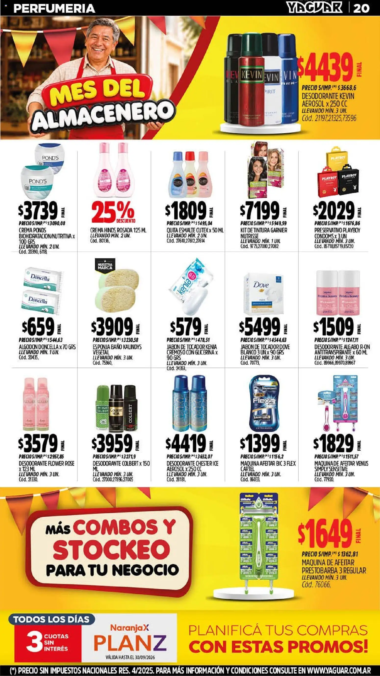 Vista previa del folleto de la tienda Yaguar válido desde el 14/09/2026 - Baño, Crema, Algodón, Ron, Desodorante, Maquina de afeitar, Jabón, Tintura