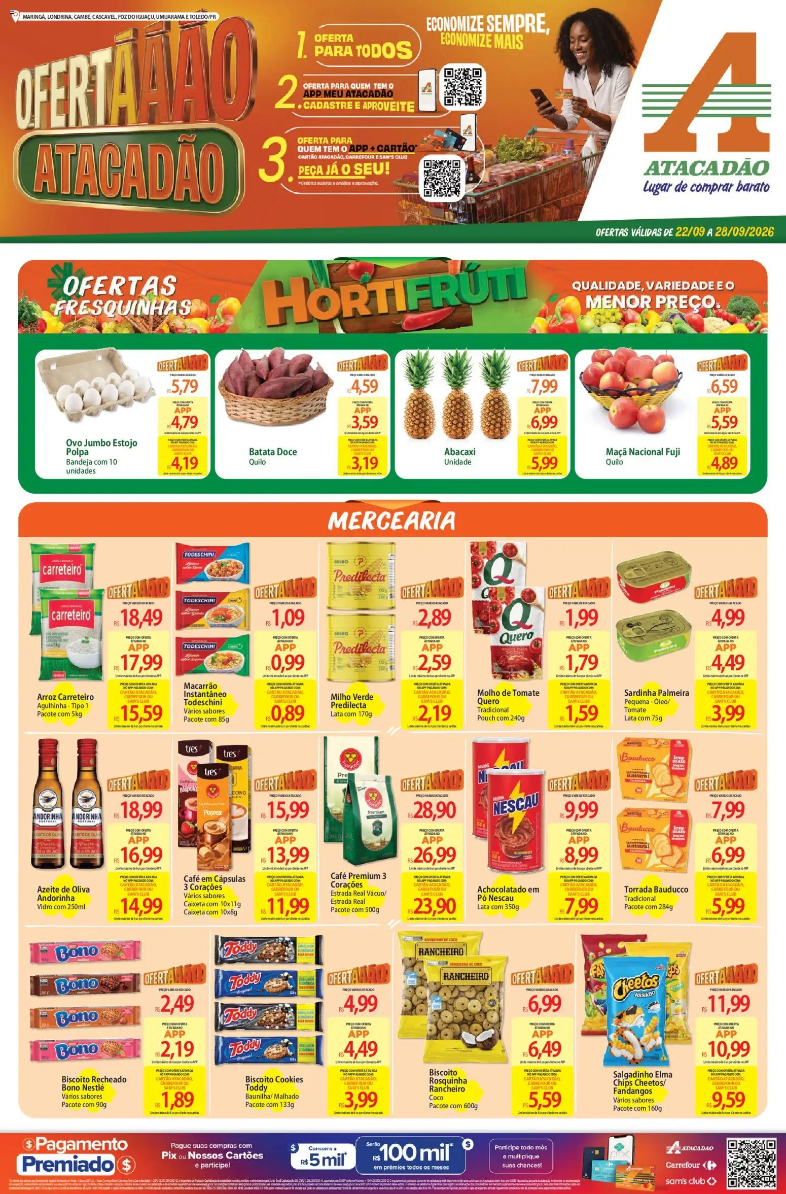 Pré-Visualização do folheto "Atacadão ofertas - PR" da loja Atacadão válido a partir de 22/09/2026