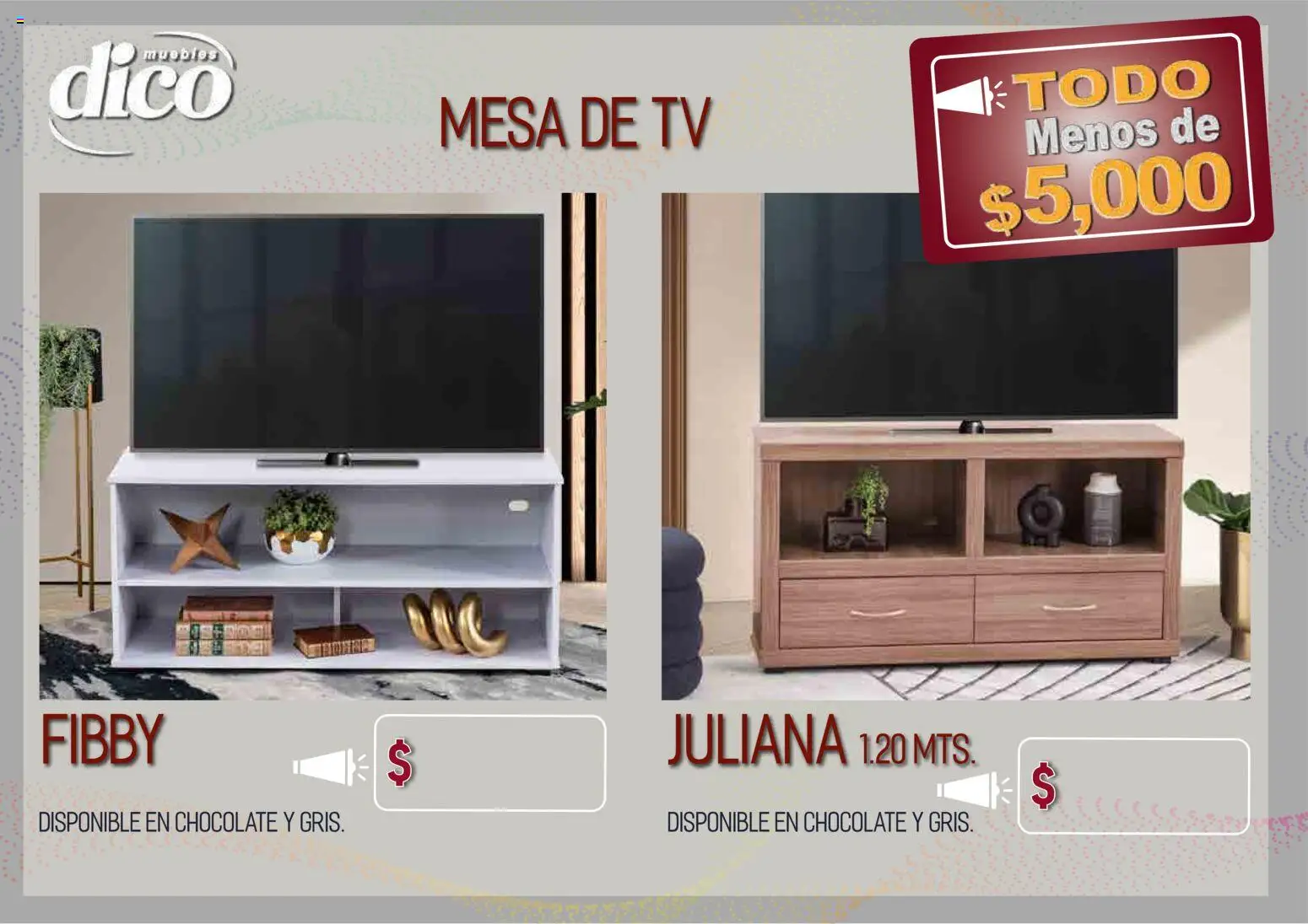 Vista previa las ofertas de la tienda Muebles Dico - Muebles Dico catálogo Todo menos de 5000 Pacifico desde el 09/04/2026 
