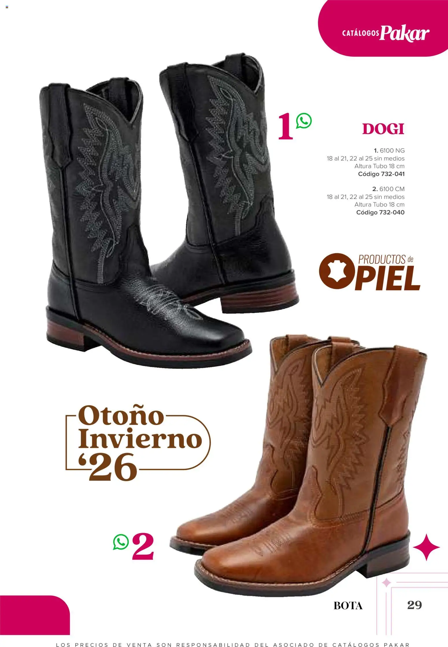 Vista previa las ofertas de la tienda SC Pakar - SC Pakar catálogo Bota desde el 31/07/2026 