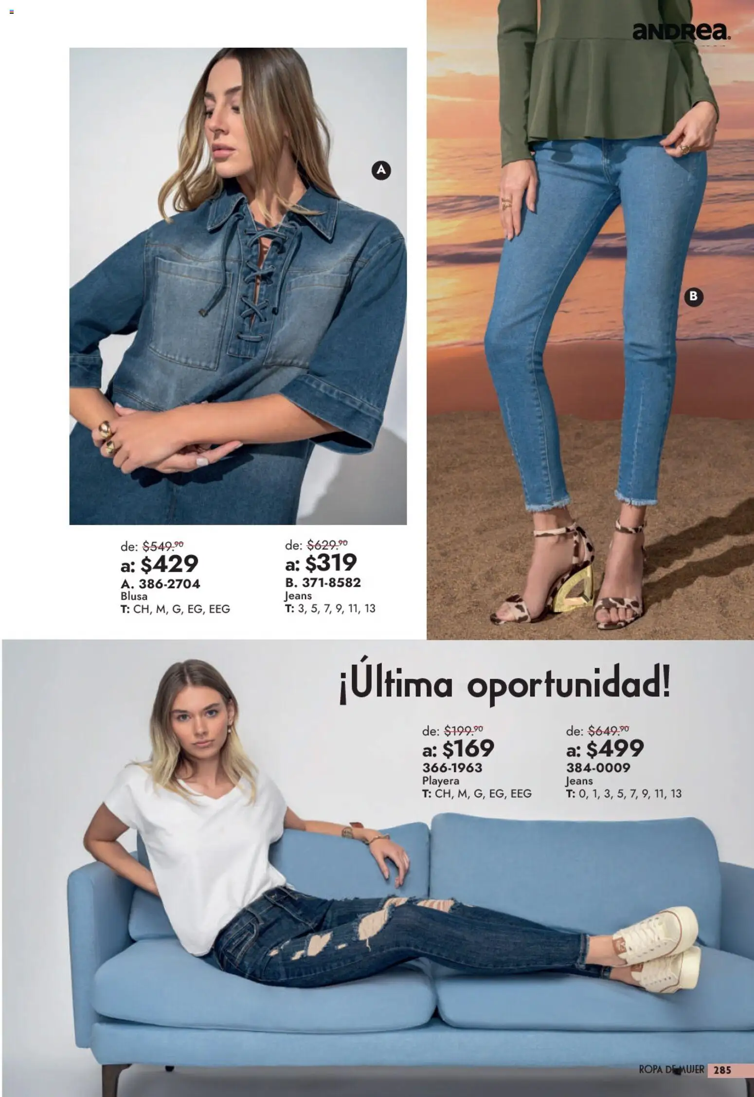 Vista previa las ofertas de la tienda Andrea - Andrea catálogo Outlet desde el 13/09/2026 