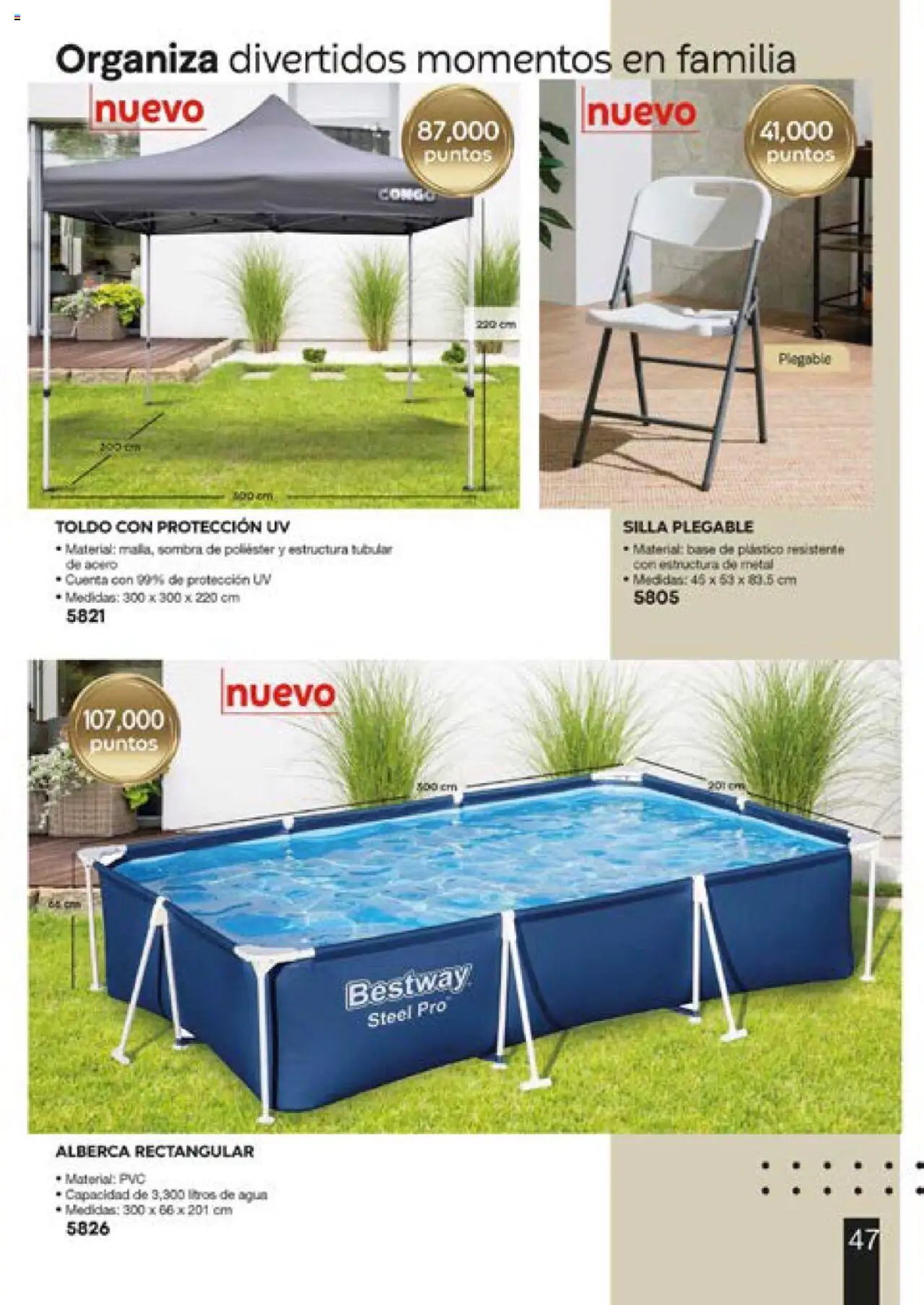 Vista previa las ofertas de la tienda Fuller - Catálogo Puntos desde el 13/06/2025 - Agua, Alberca, Silla, Toldo, Sombra, Gazebo