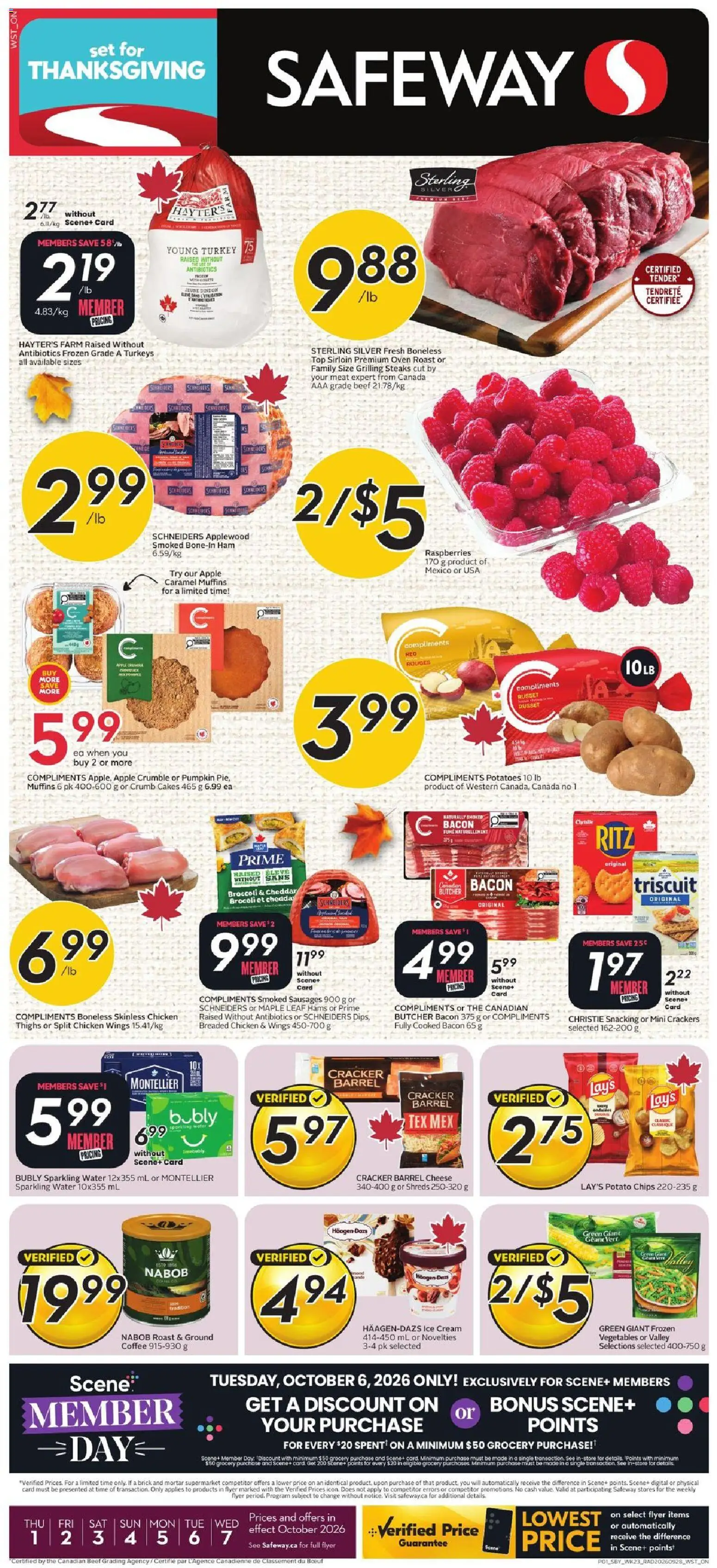 Preview of leaflet Safeway weekly flyer / circulaire from shop Safeway is valid from Oct 01, 2026