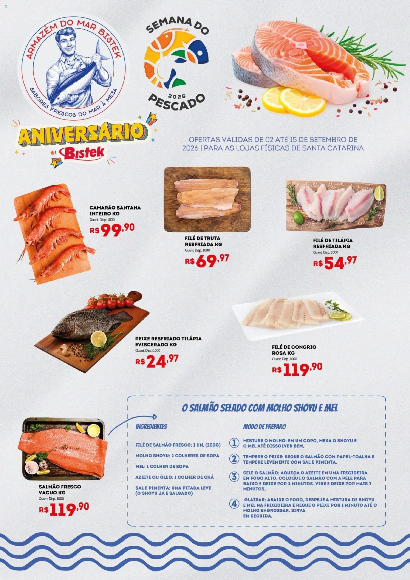 Pré-Visualização do folheto "Bistek Supermercados ofertas Semana do Pescado" da loja Bistek Supermercados válido a partir de 02/09/2026