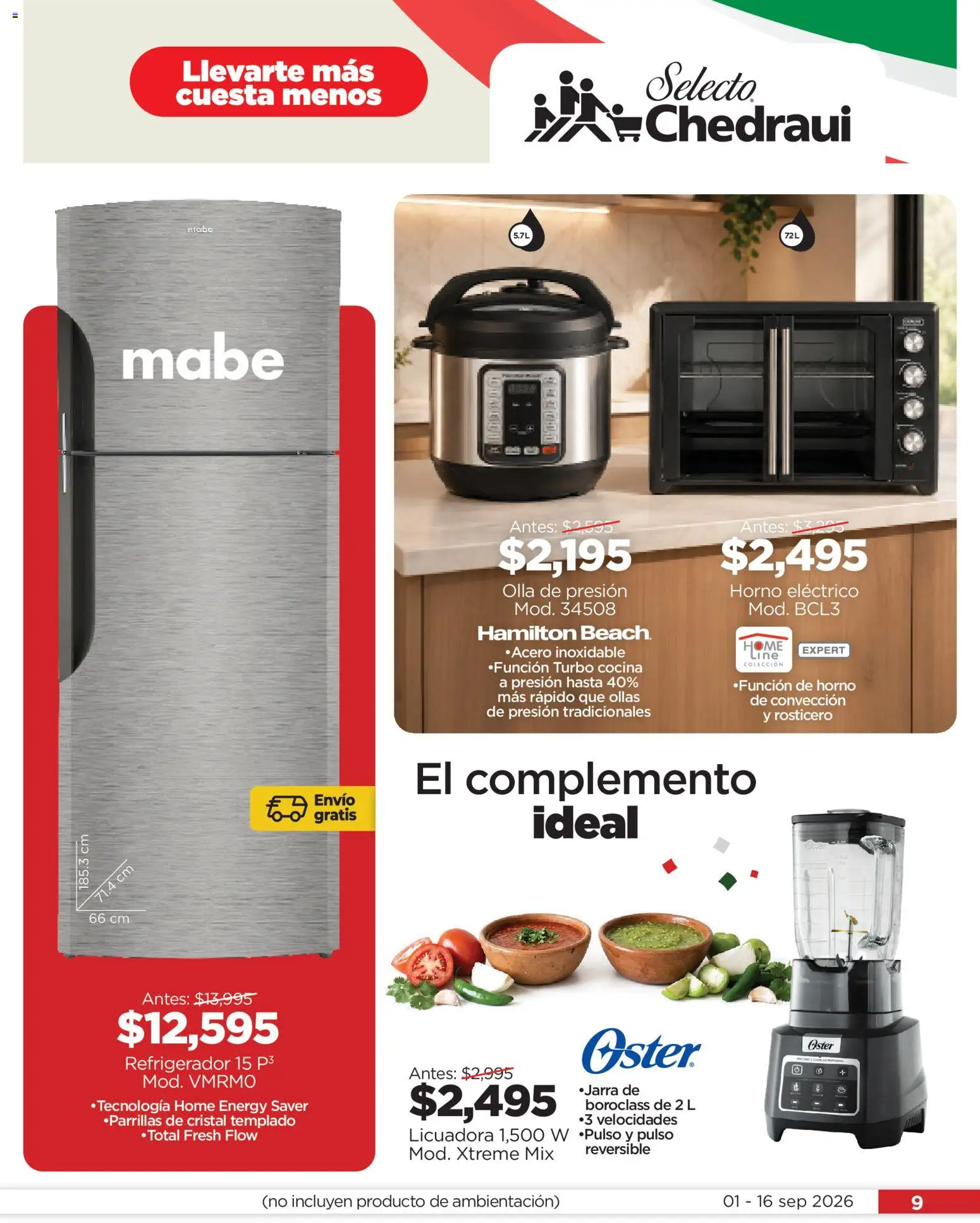 Vista previa las ofertas de la tienda Chedraui - Chedraui folleto Llevarte más cuesta menos desde el 01/09/2026 